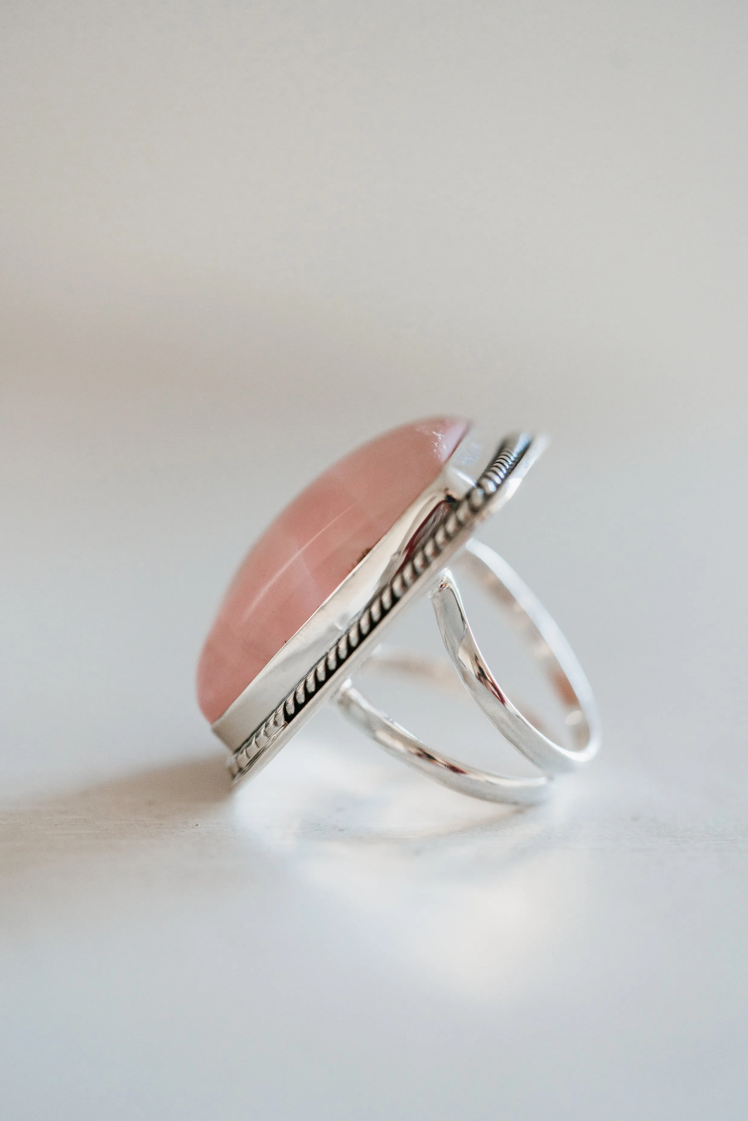 Laramie Ring | Rose Quartz sold by Goldie Lew product image thumbnail 4