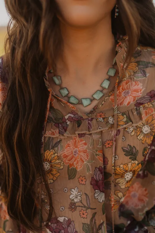 Alexander Necklace | Amazonite sold by Goldie Lew