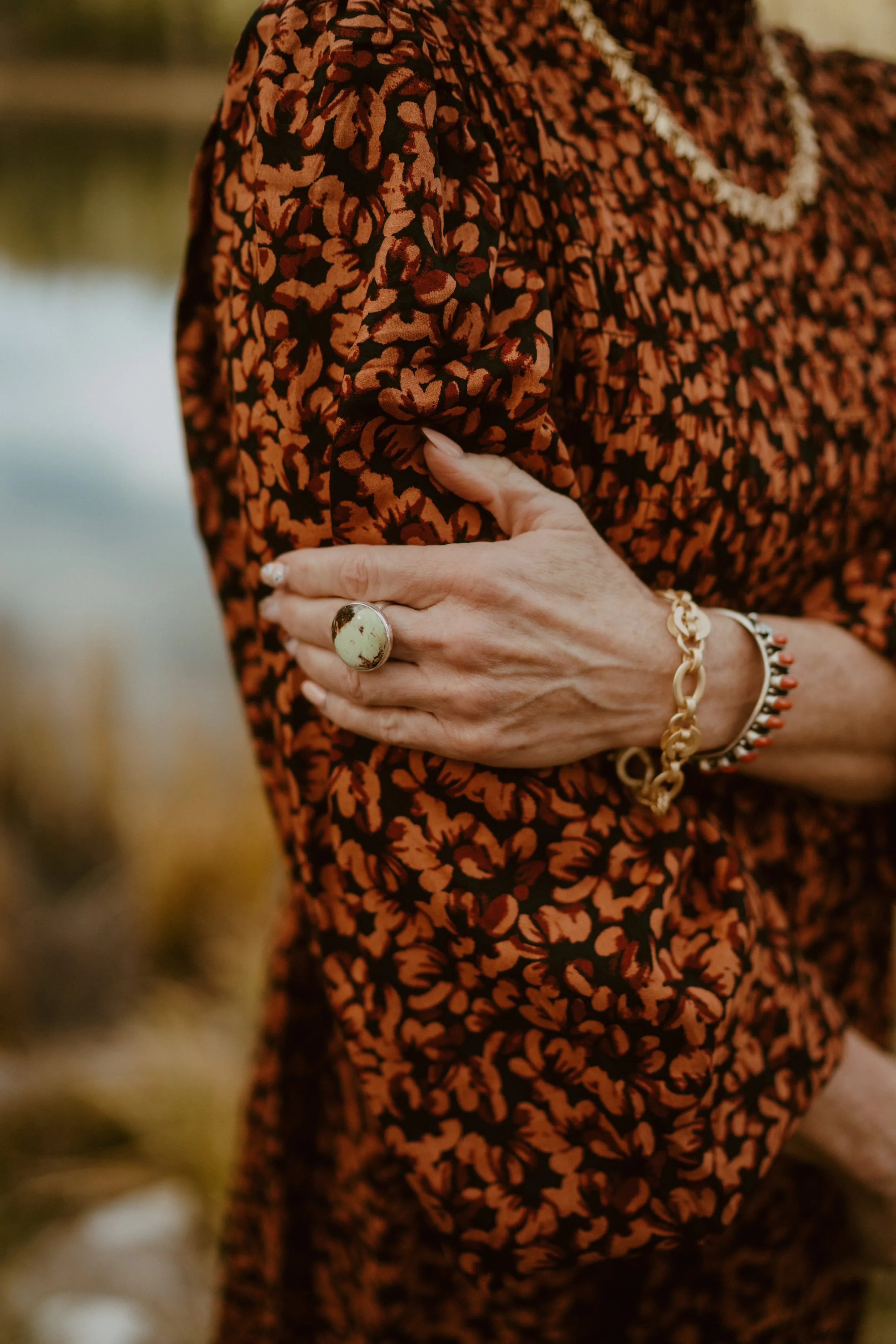 Kesha Ring | Lemon Chrysoprase sold by Goldie Lew product image thumbnail 5