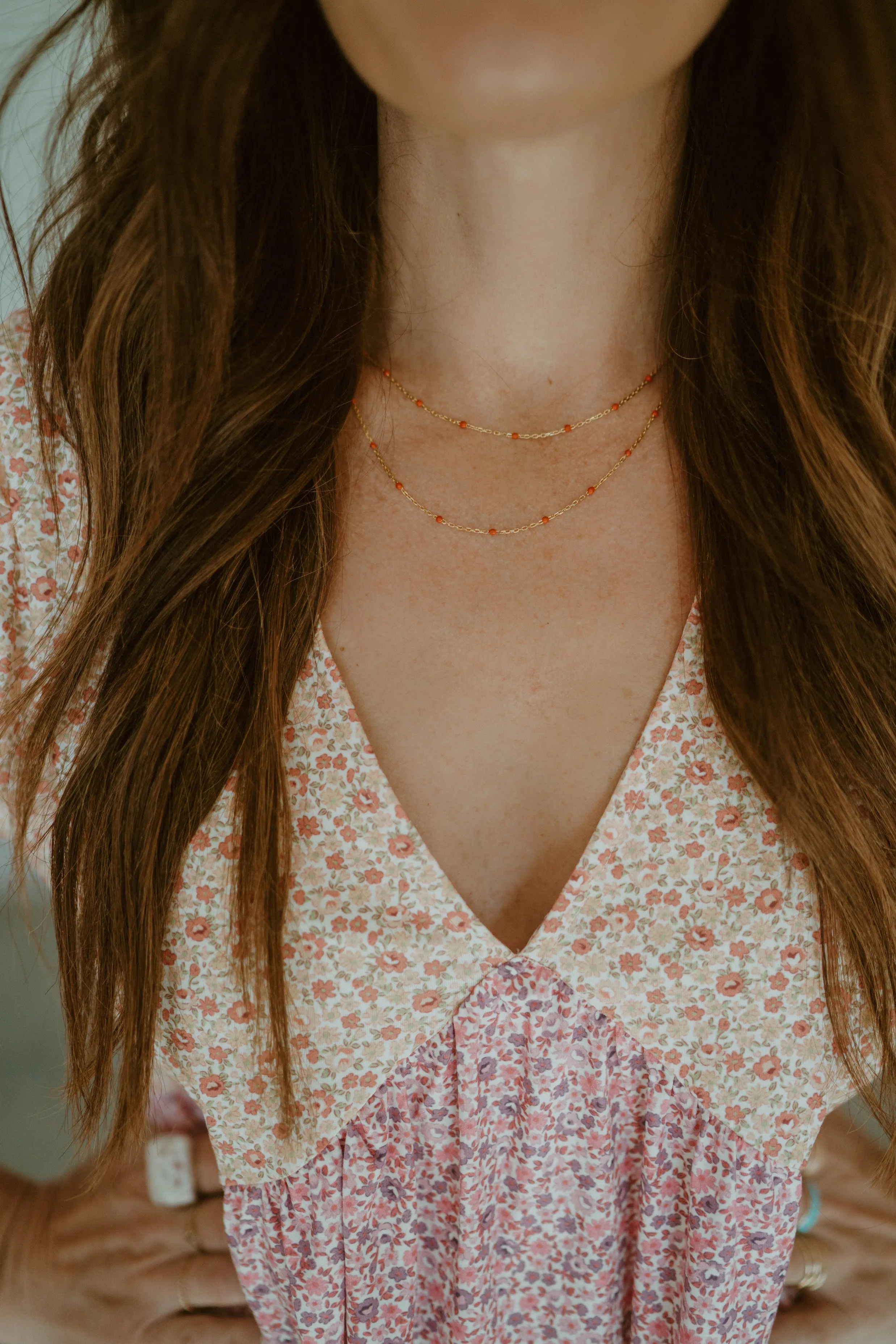 Double Strand Maria Necklace | Red sold by Goldie Lew
