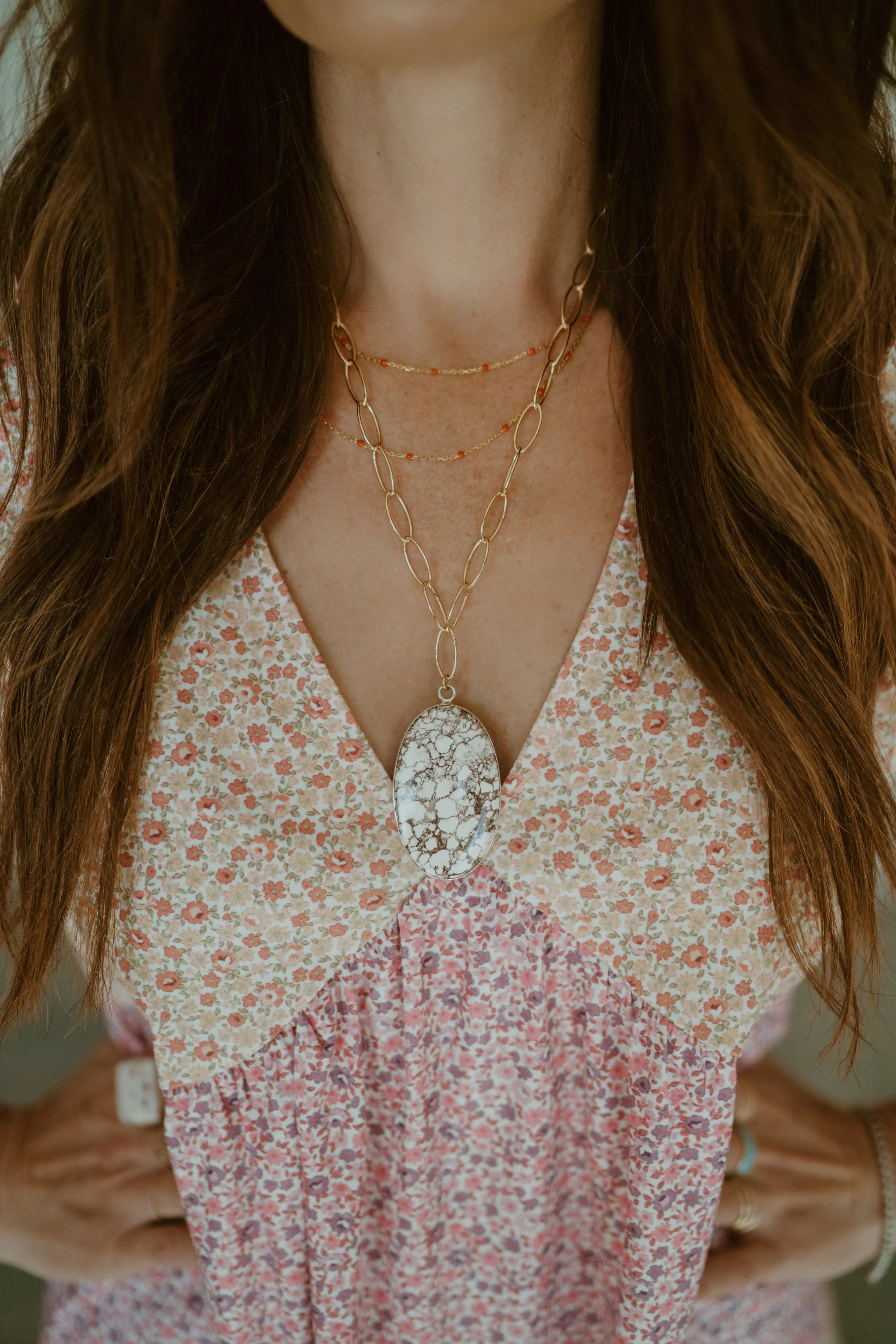 Double Strand Maria Necklace | Red sold by Goldie Lew product image thumbnail 2