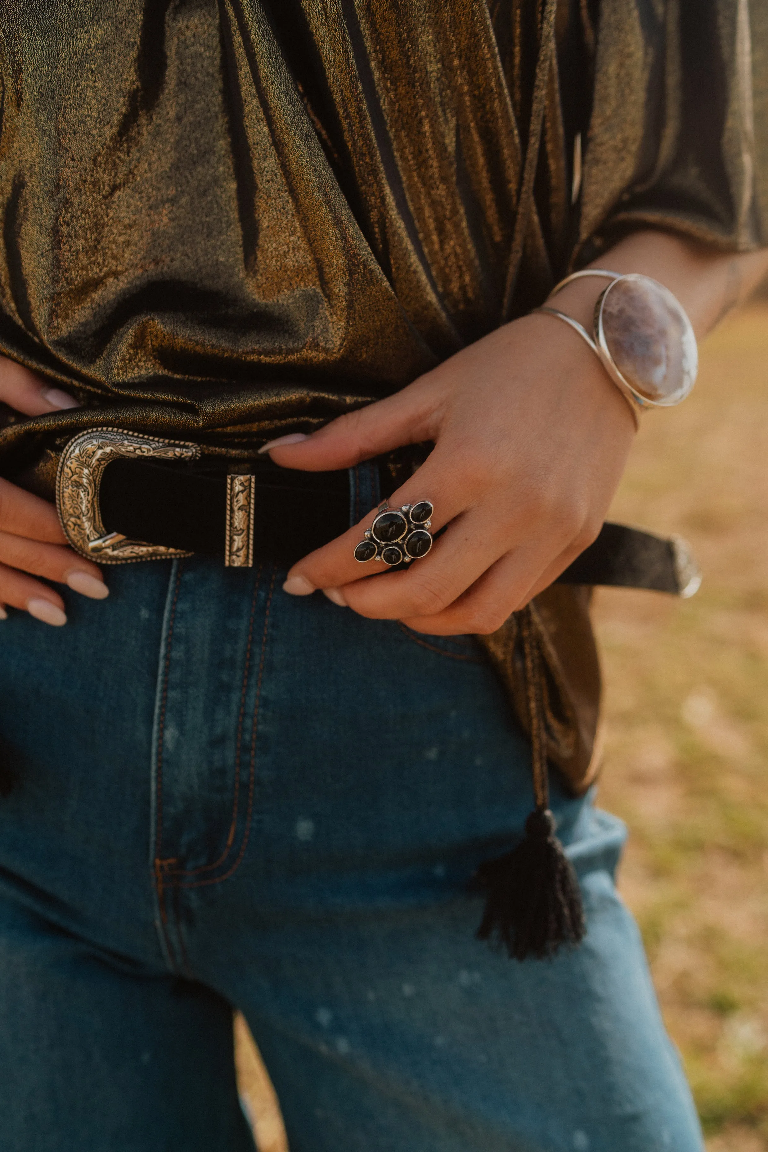Jovie Ring | Black Onyx sold by Goldie Lew product image thumbnail 2