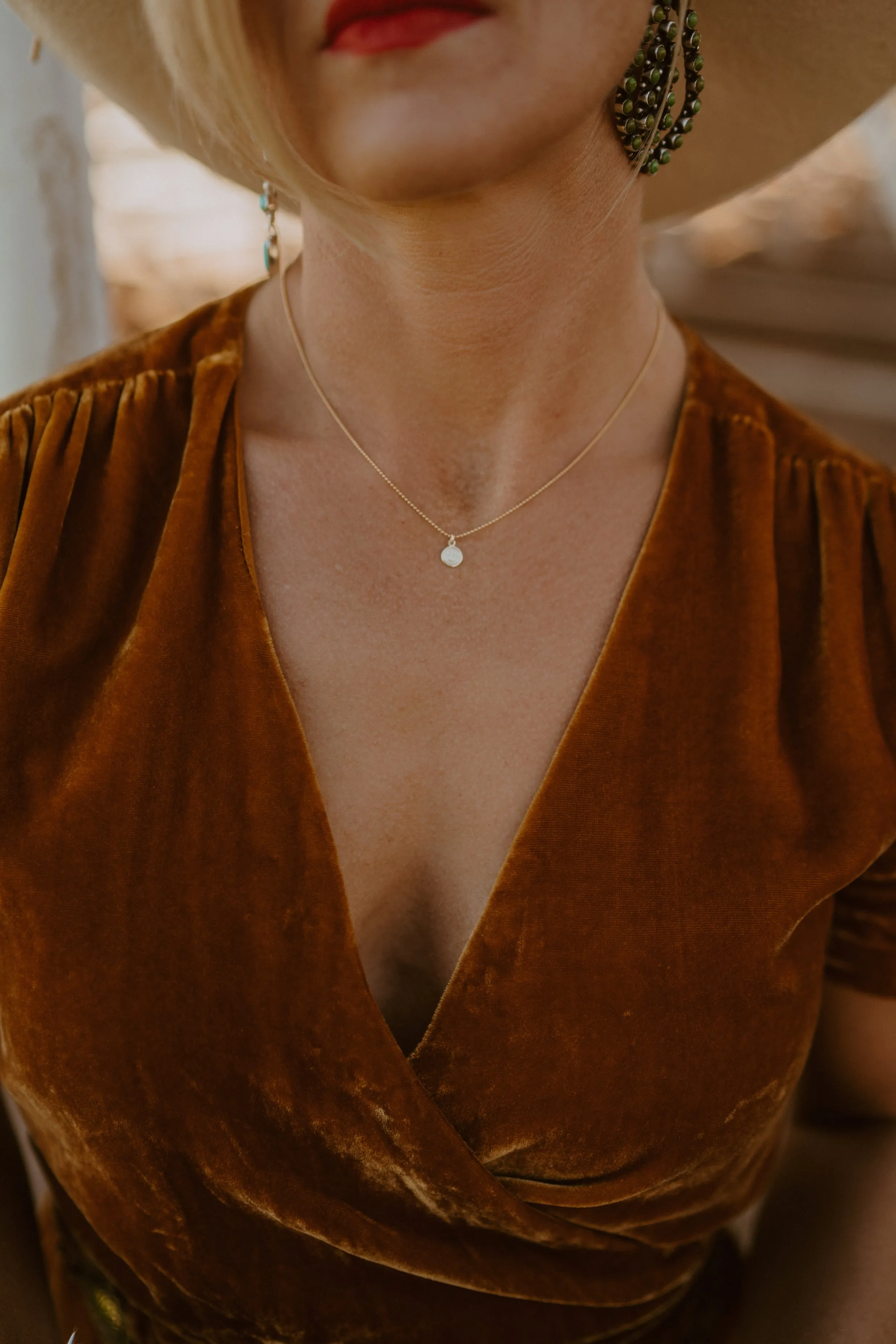 Mini Smiley Face Necklace sold by Goldie Lew