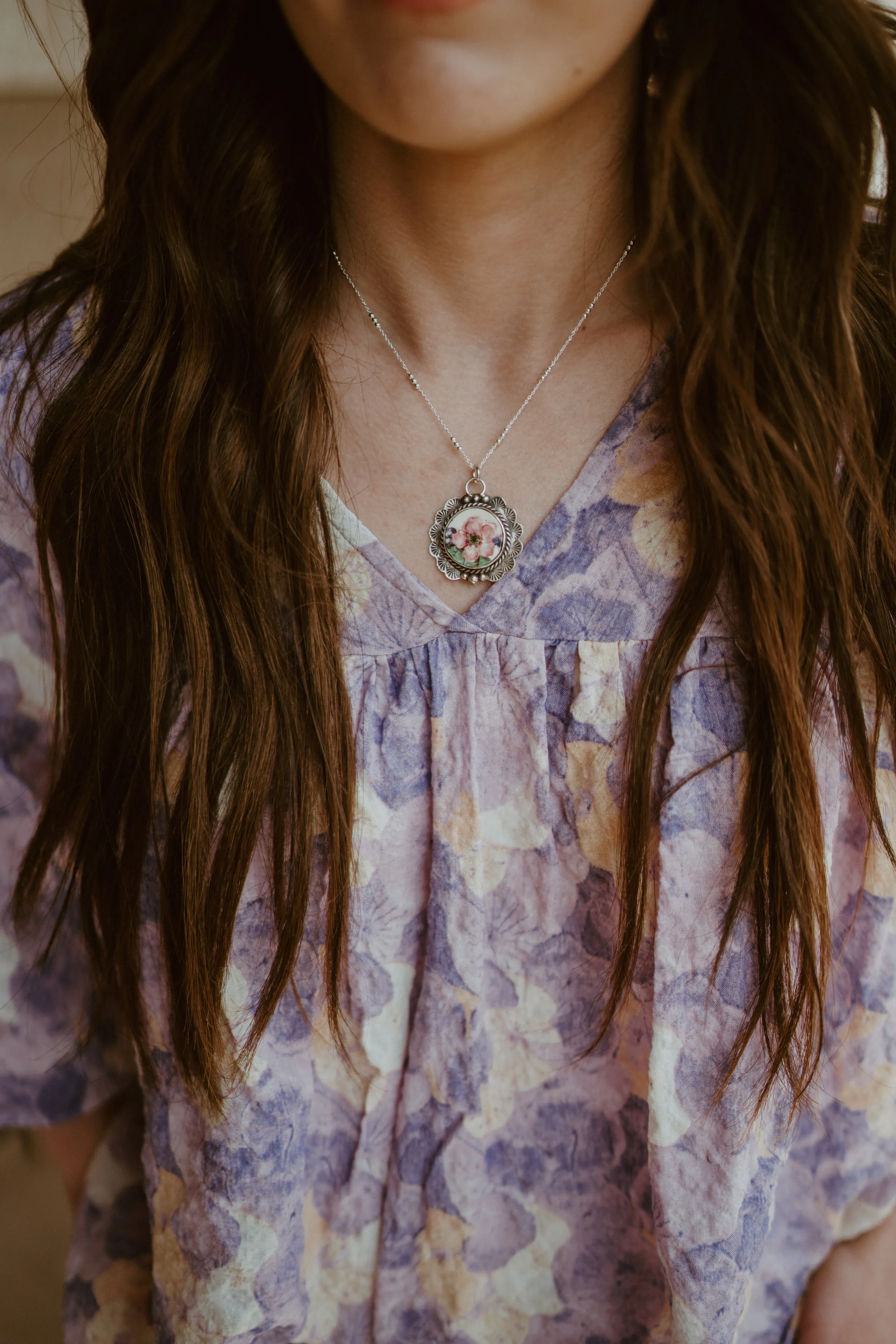 Pink Petunia Necklace sold by Goldie Lew product image thumbnail 3