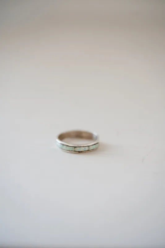 Single Bar Ring | White Opal - FINAL SALE sold by Goldie Lew