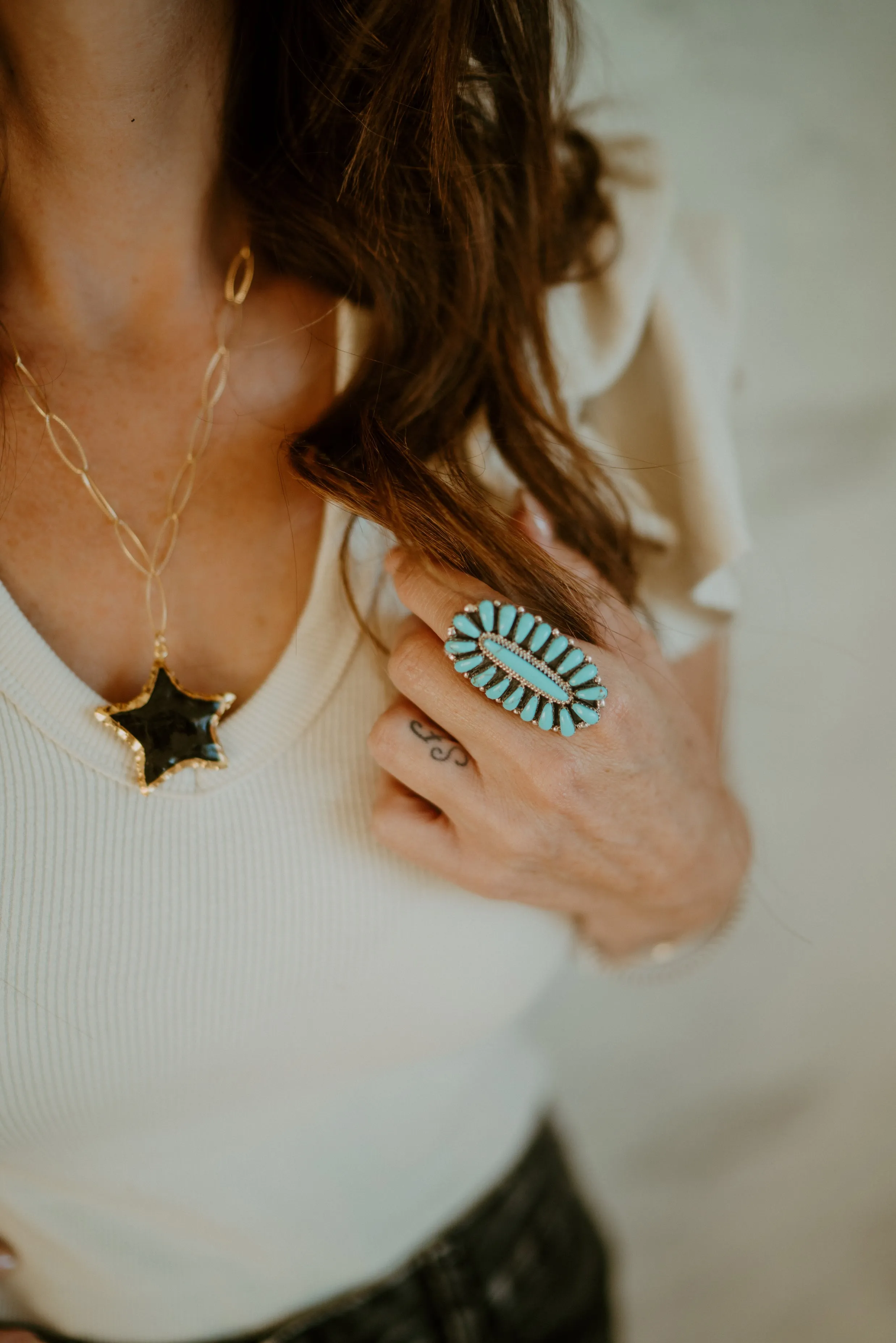 Ruby Ring | Turquoise | #2 sold by Goldie Lew product image thumbnail 2