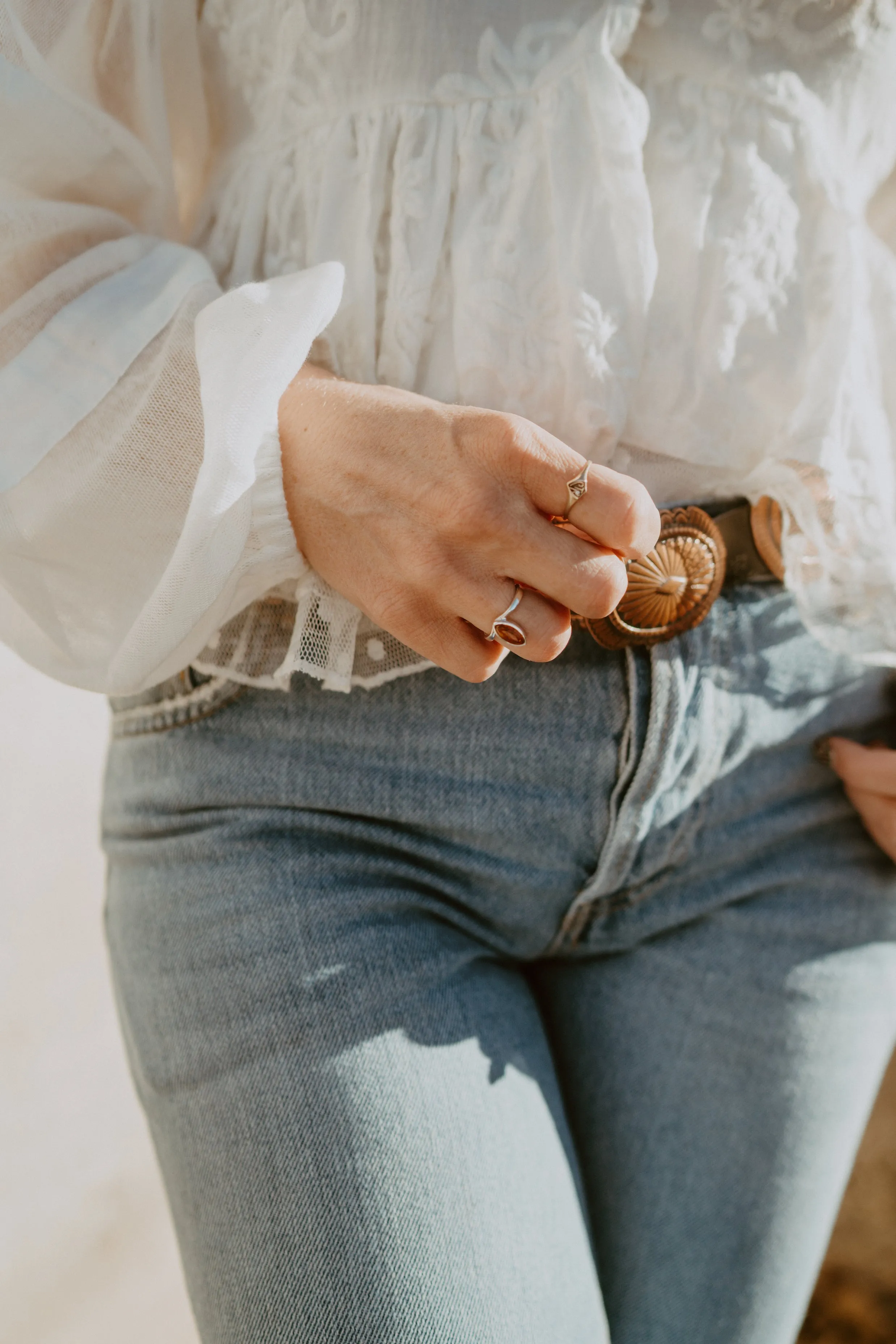 Weslyn Ring | Amber sold by Goldie Lew product image thumbnail 3