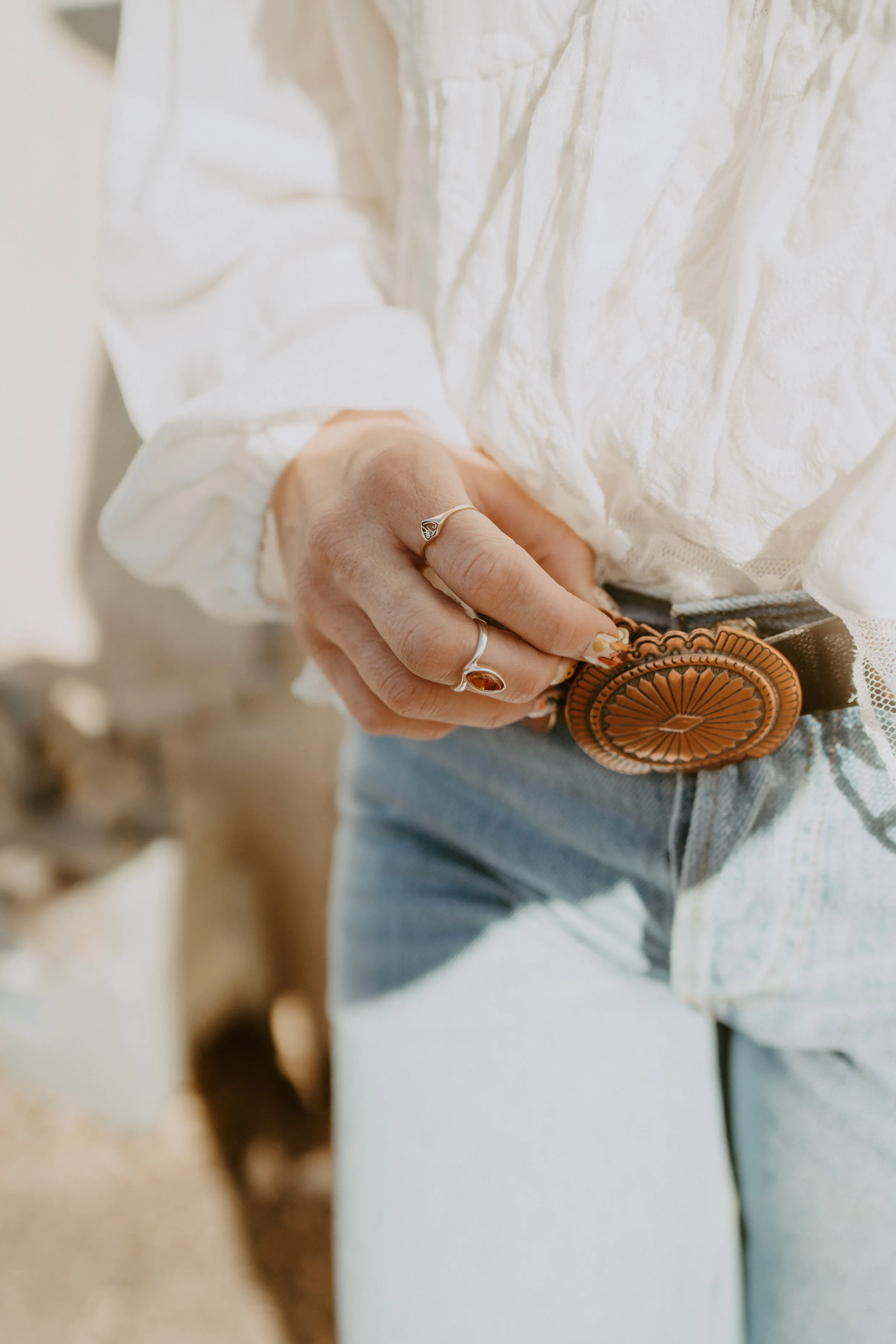 Weslyn Ring | Amber sold by Goldie Lew product image thumbnail 2