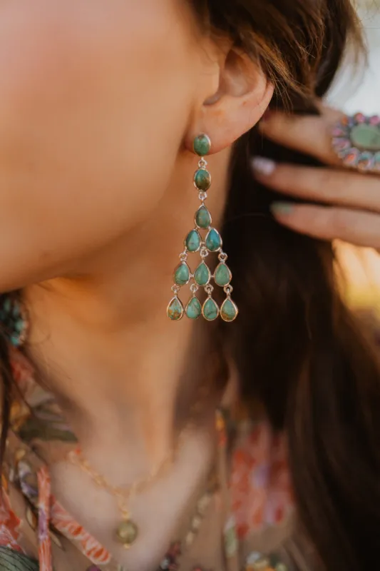 Janelle Earrings | Turquoise sold by Goldie Lew