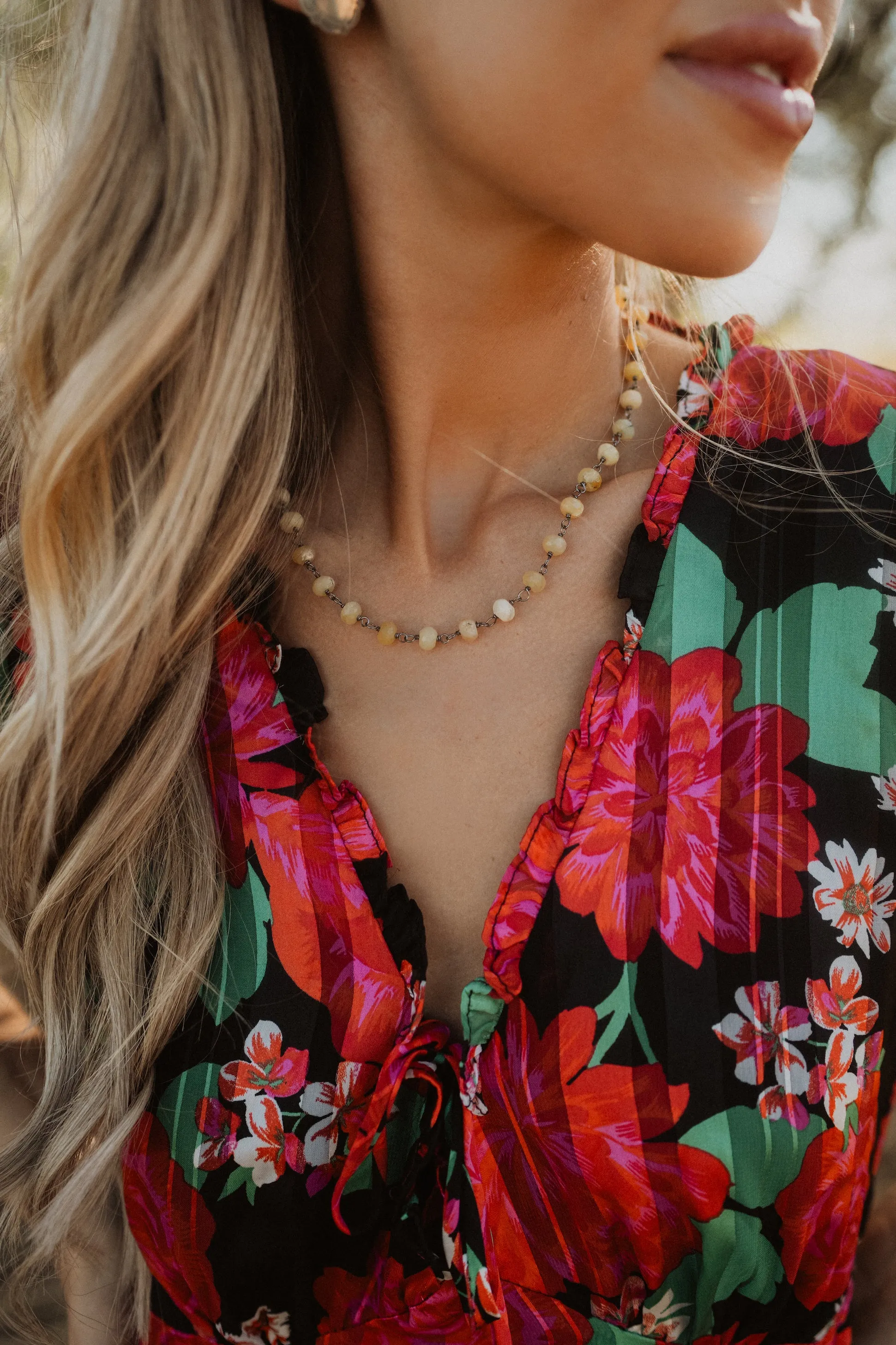 Mellow Yellow Necklace | Yellow Opal sold by Goldie Lew product image thumbnail 4