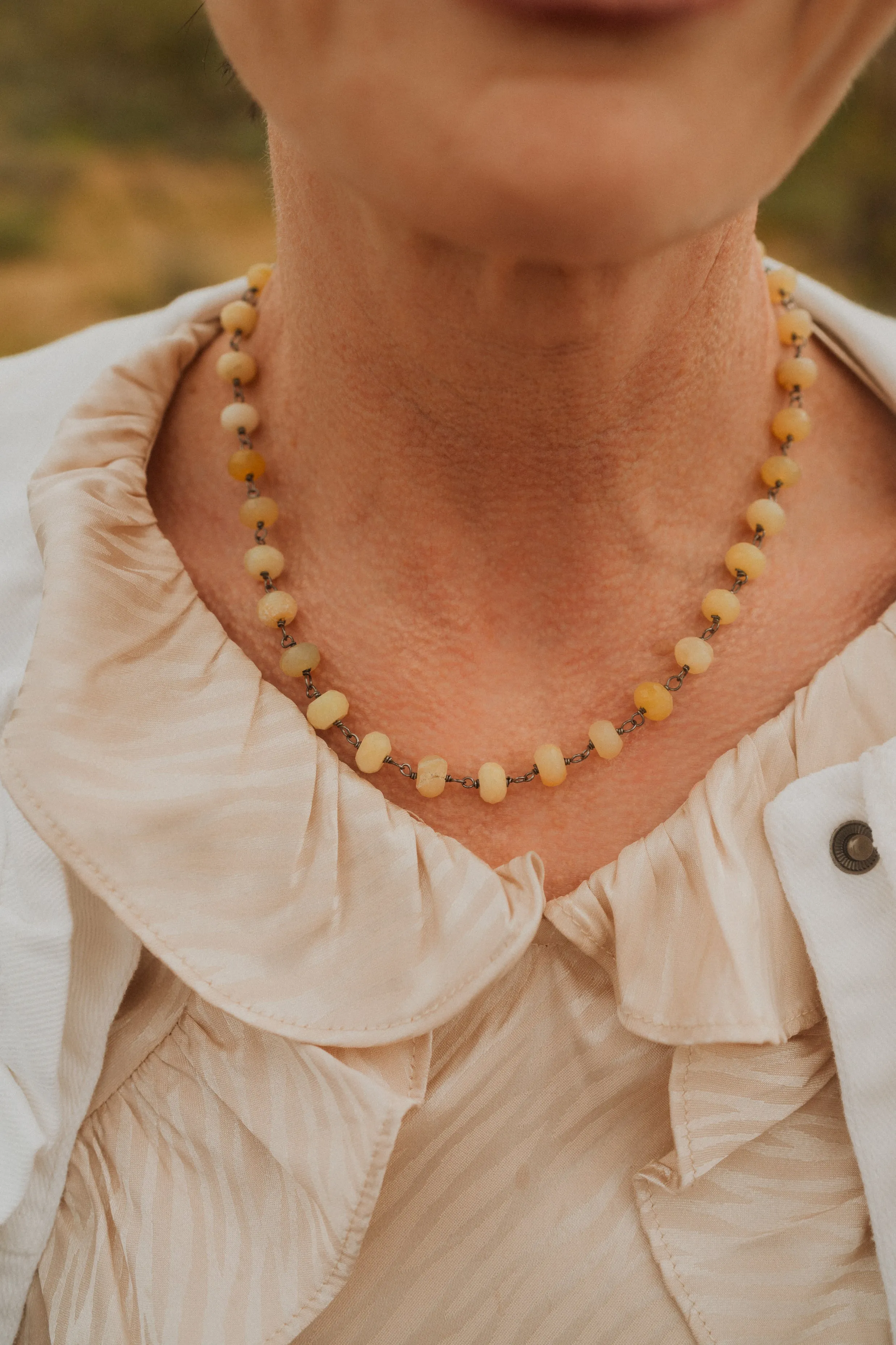 Mellow Yellow Necklace | Yellow Opal sold by Goldie Lew product image thumbnail 3