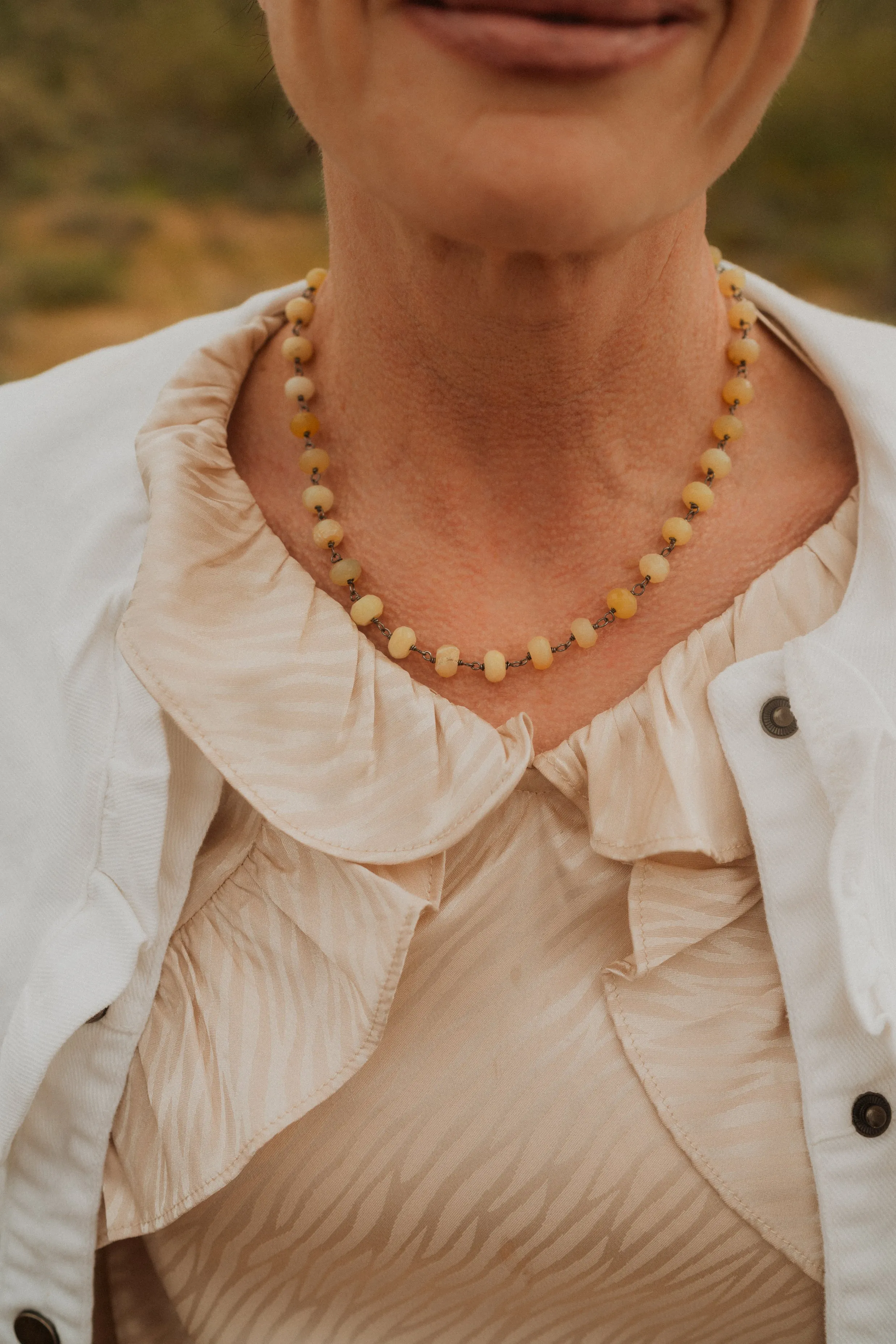 Mellow Yellow Necklace | Yellow Opal sold by Goldie Lew product image thumbnail 2