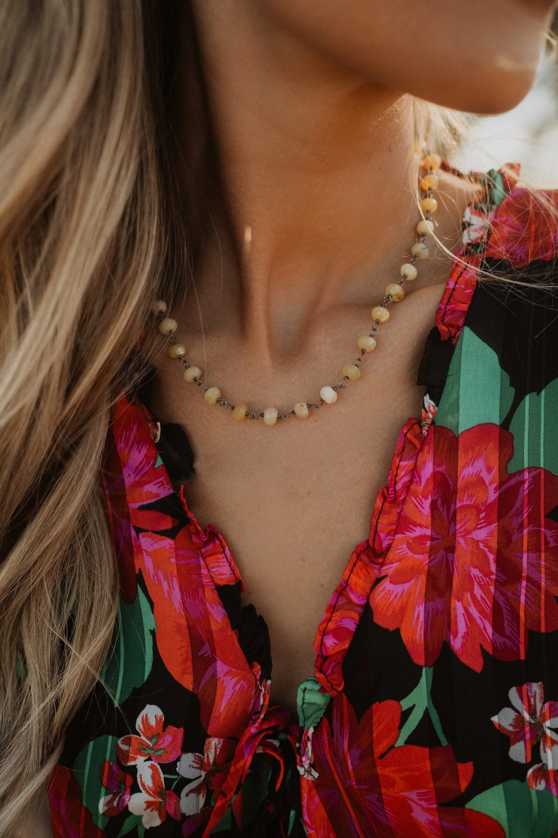 Mellow Yellow Necklace | Yellow Opal sold by Goldie Lew