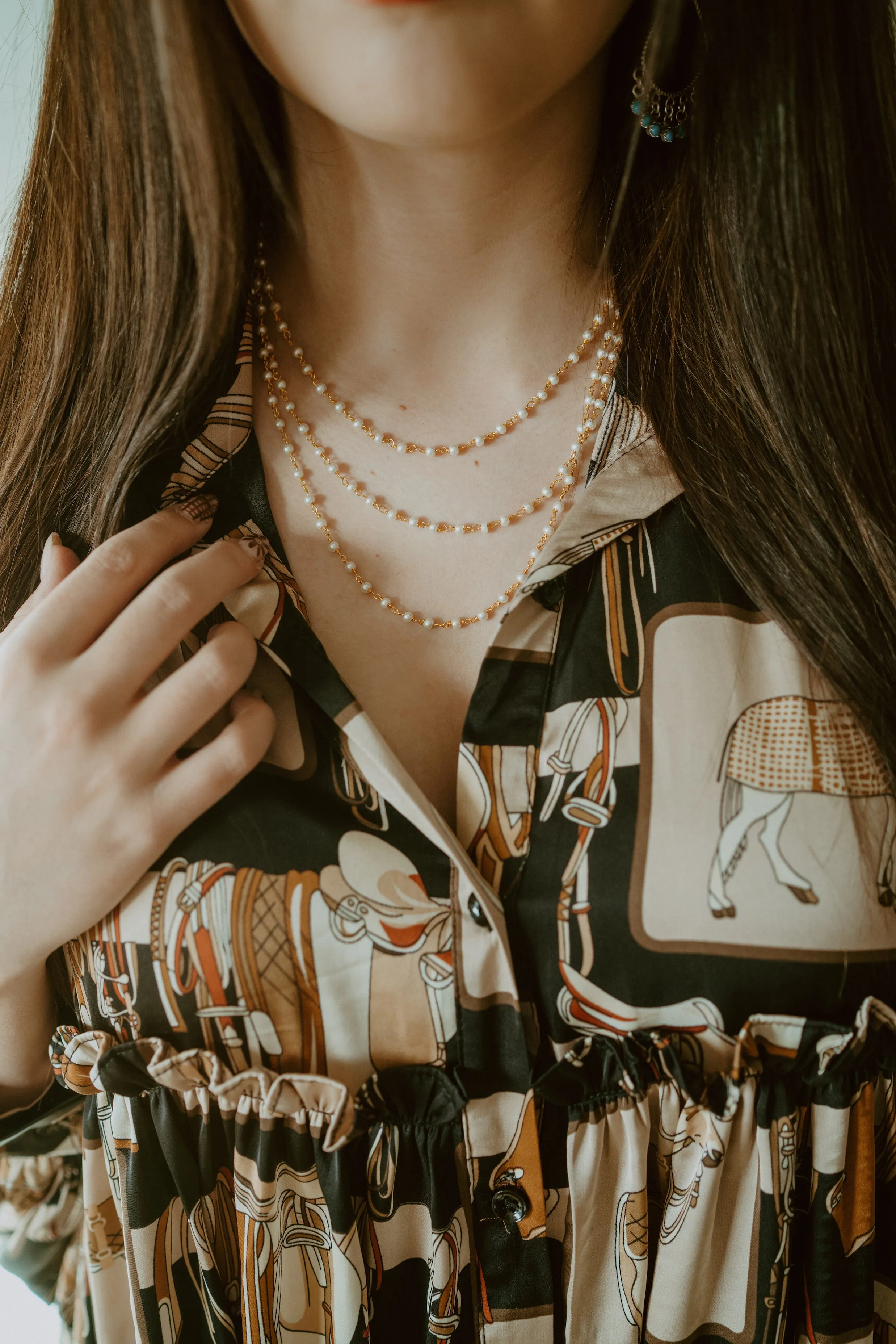 Triple Strand Violet Necklace sold by Goldie Lew