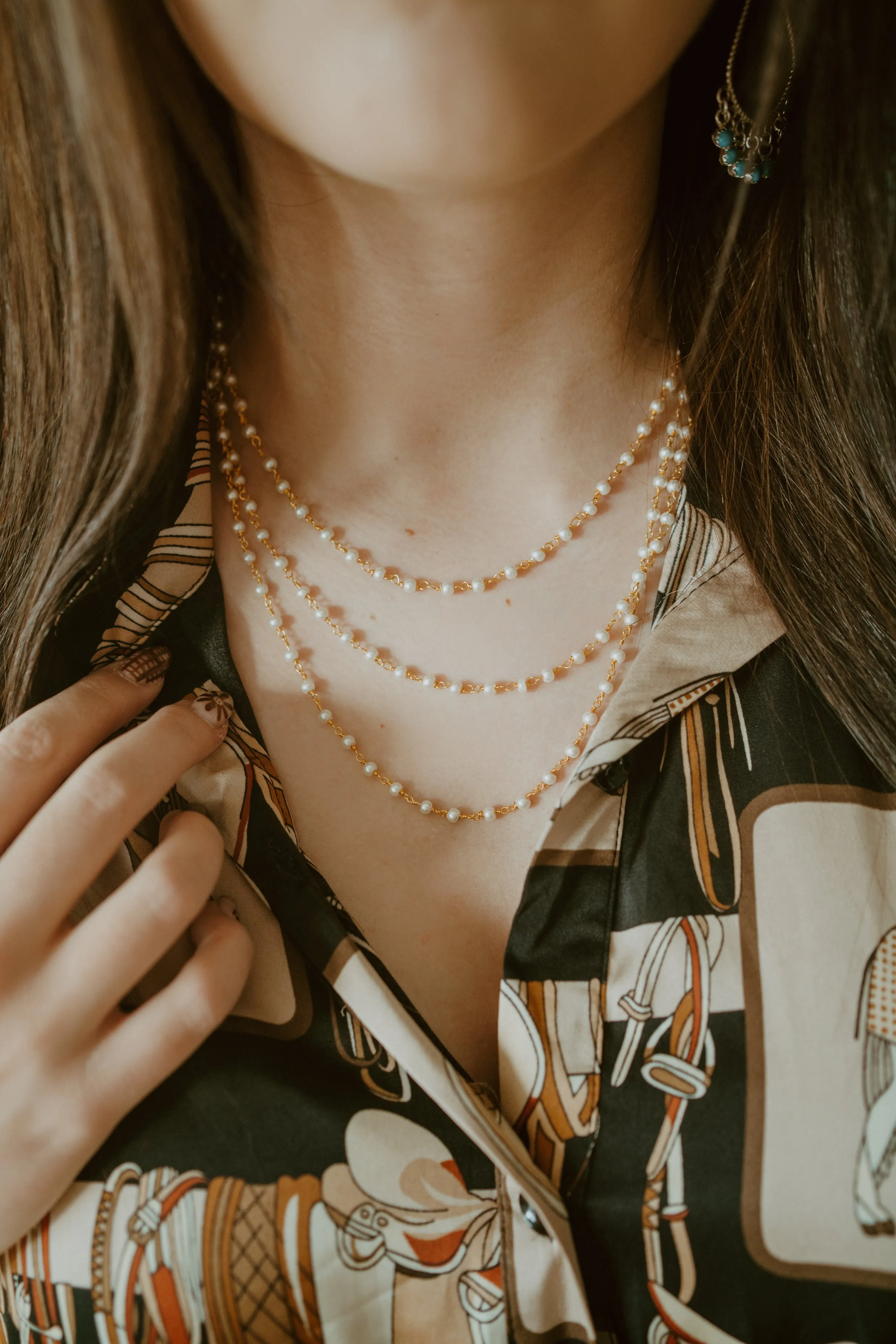 Triple Strand Violet Necklace sold by Goldie Lew product image thumbnail 2