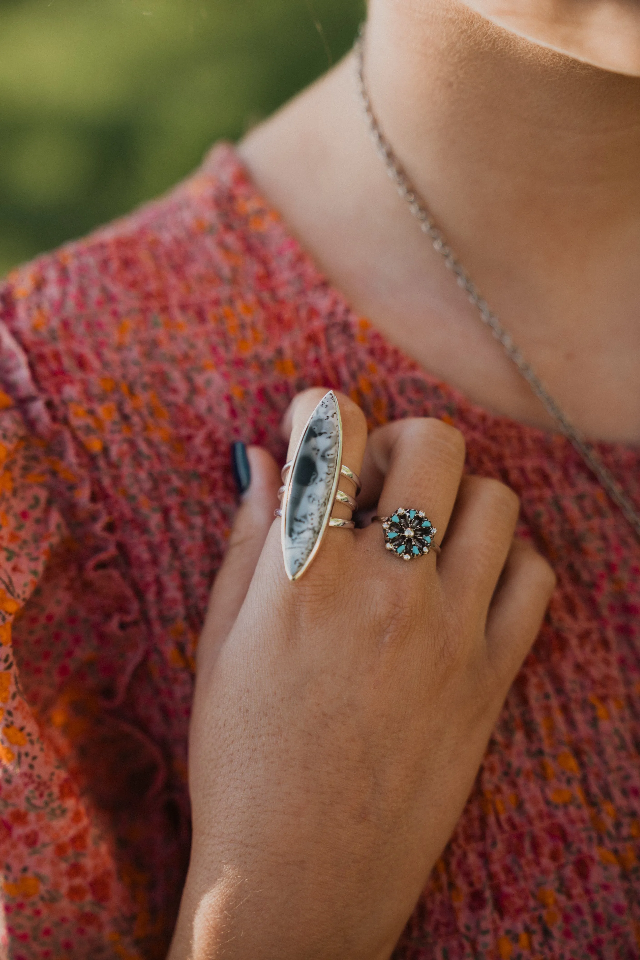 Ruth Ring | Dendritic Opal sold by Goldie Lew product image thumbnail 4