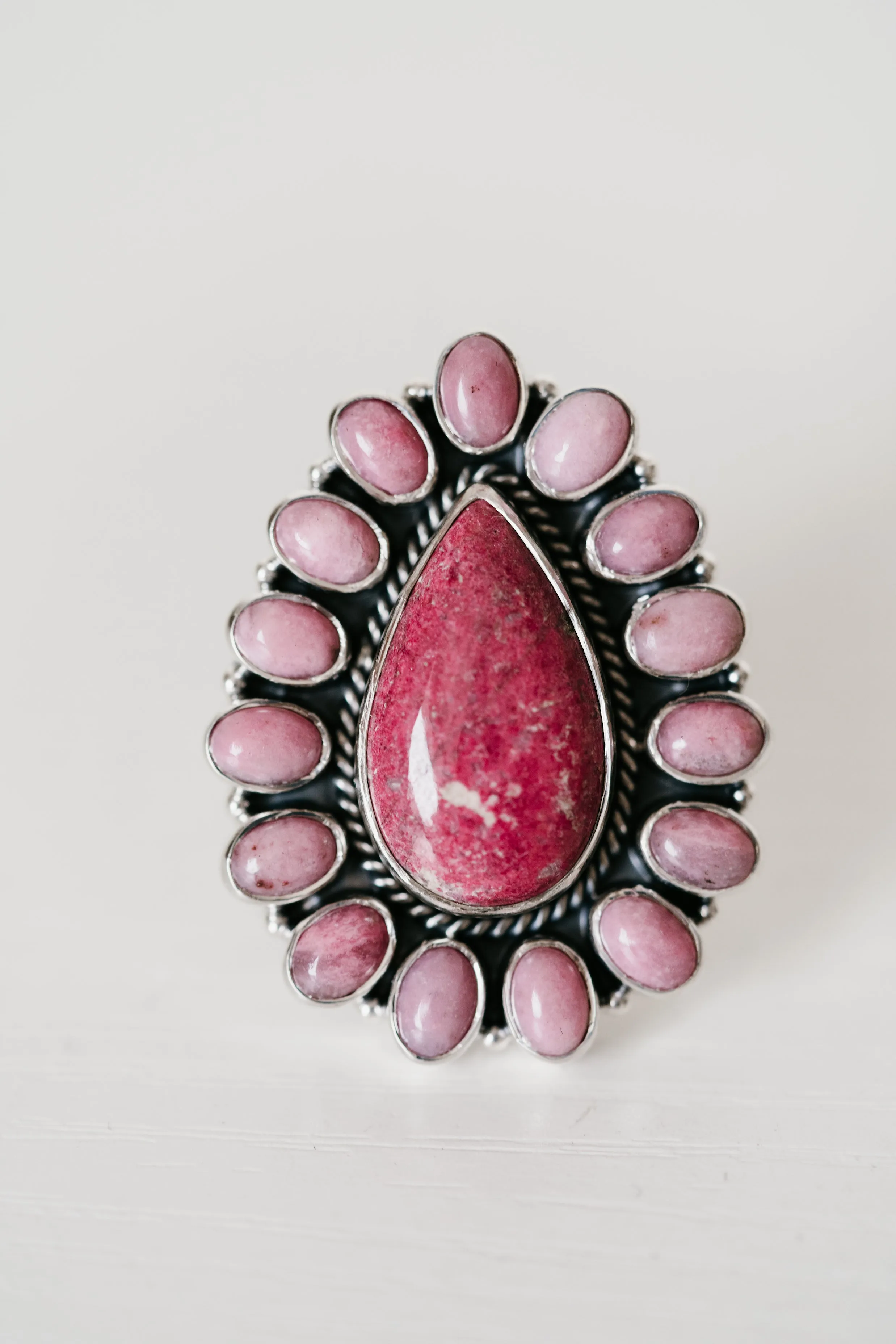 Small Chad Ring | Pink Rhodonite sold by Goldie Lew product image thumbnail 4