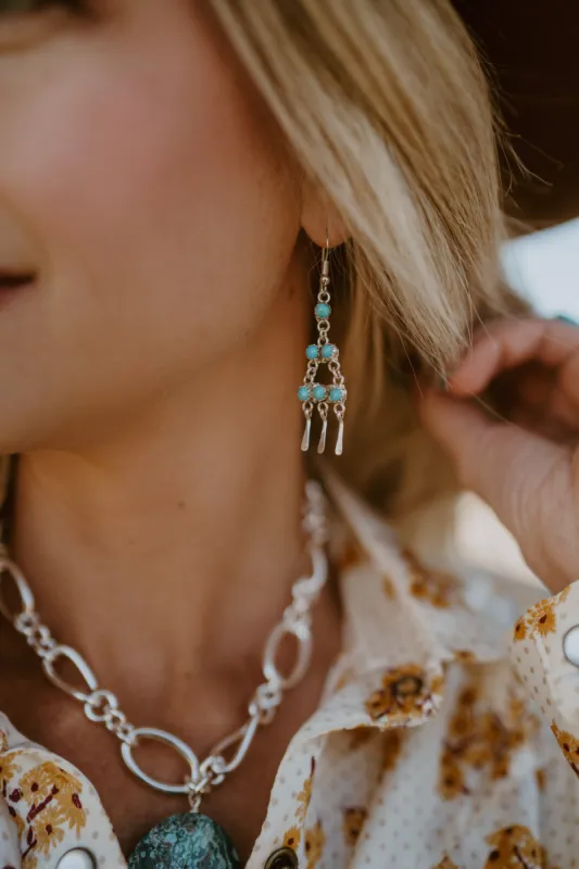 Kyra Earrings | Turquoise sold by Goldie Lew