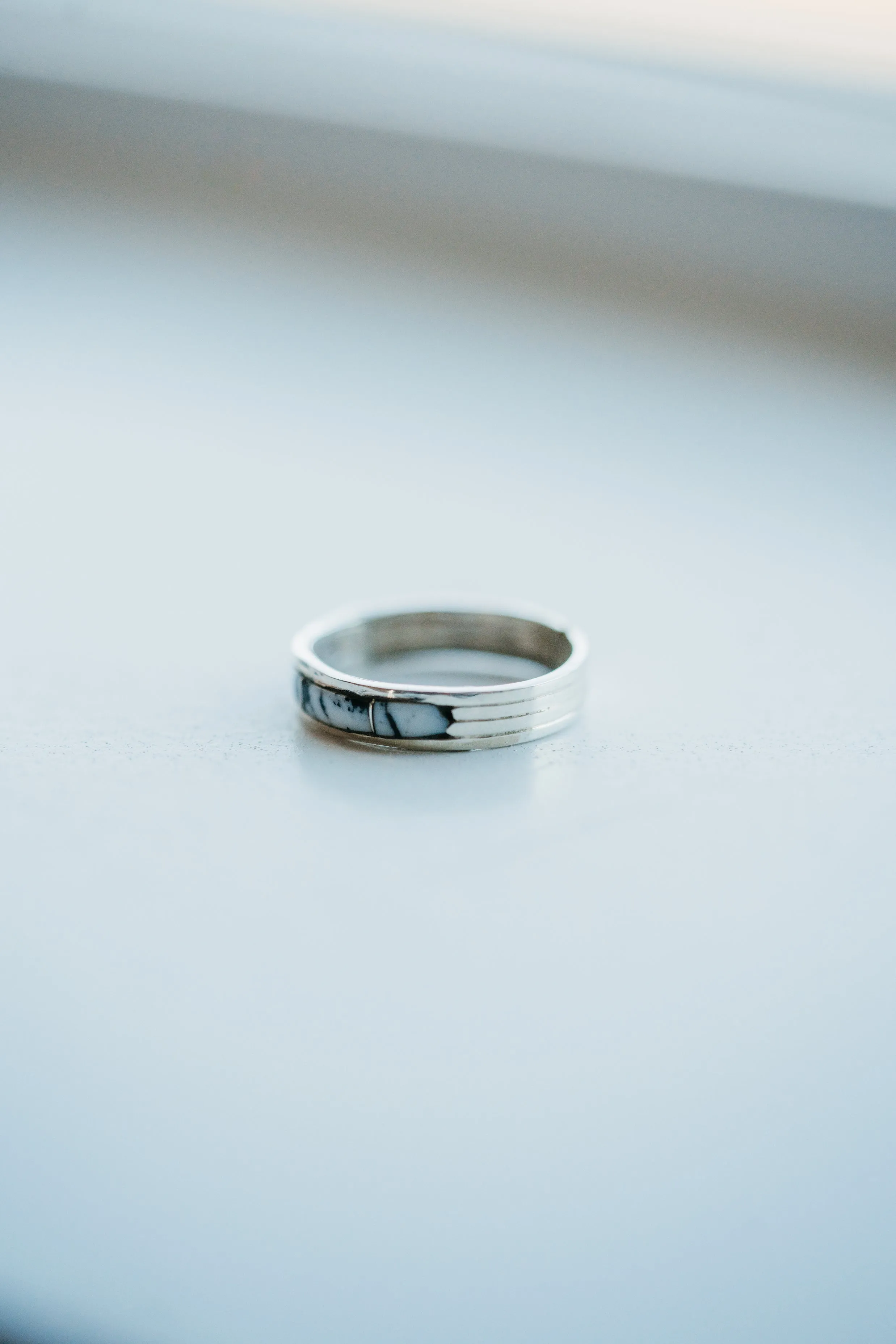 Single Bar Ring | White Buffalo sold by Goldie Lew product image thumbnail 2