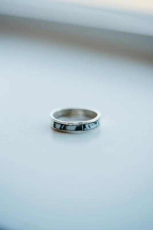 Single Bar Ring | White Buffalo sold by Goldie Lew