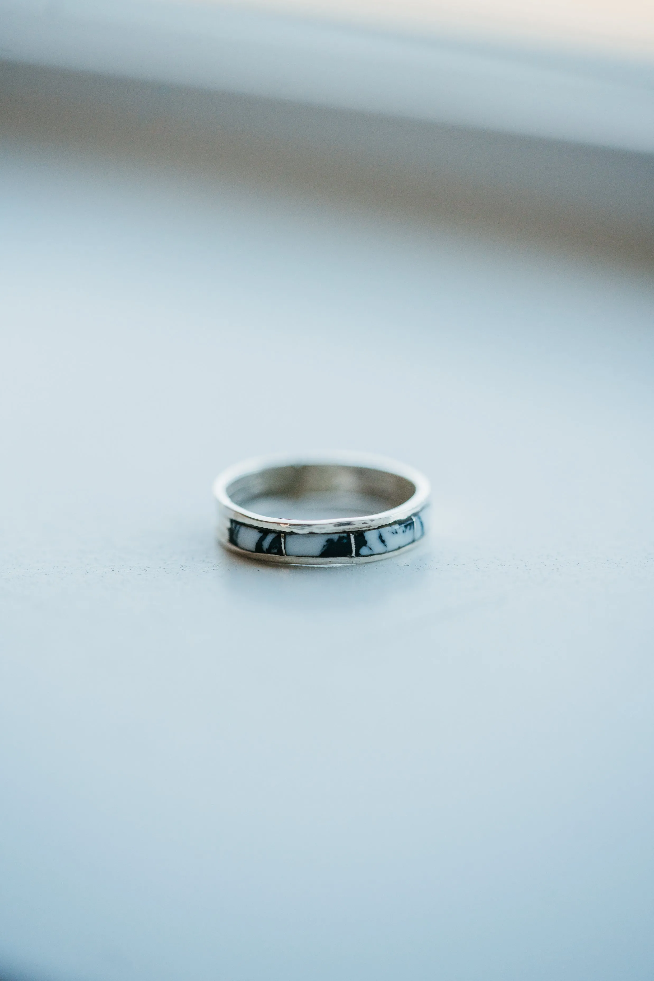 Single Bar Ring | White Buffalo sold by Goldie Lew