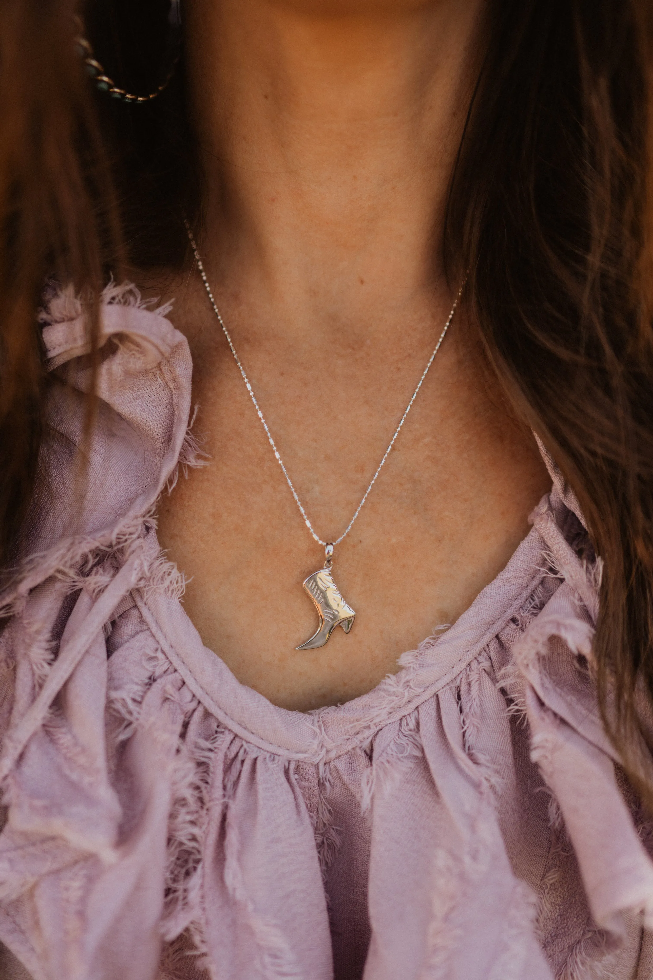 Silver Cowboy Boot sold by Goldie Lew product image thumbnail 3