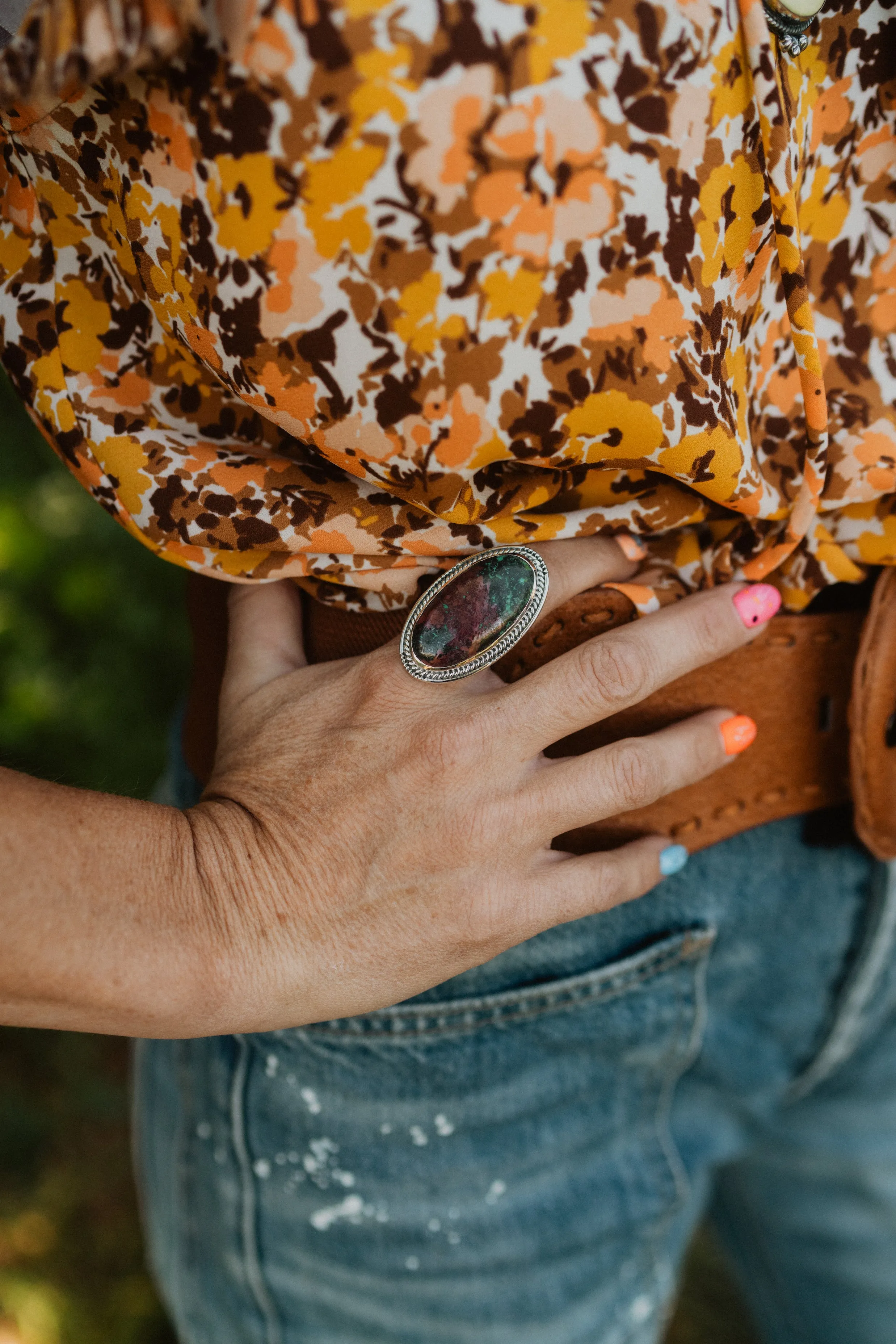Skyler Ring | Sonoran Sunset Jasper sold by Goldie Lew