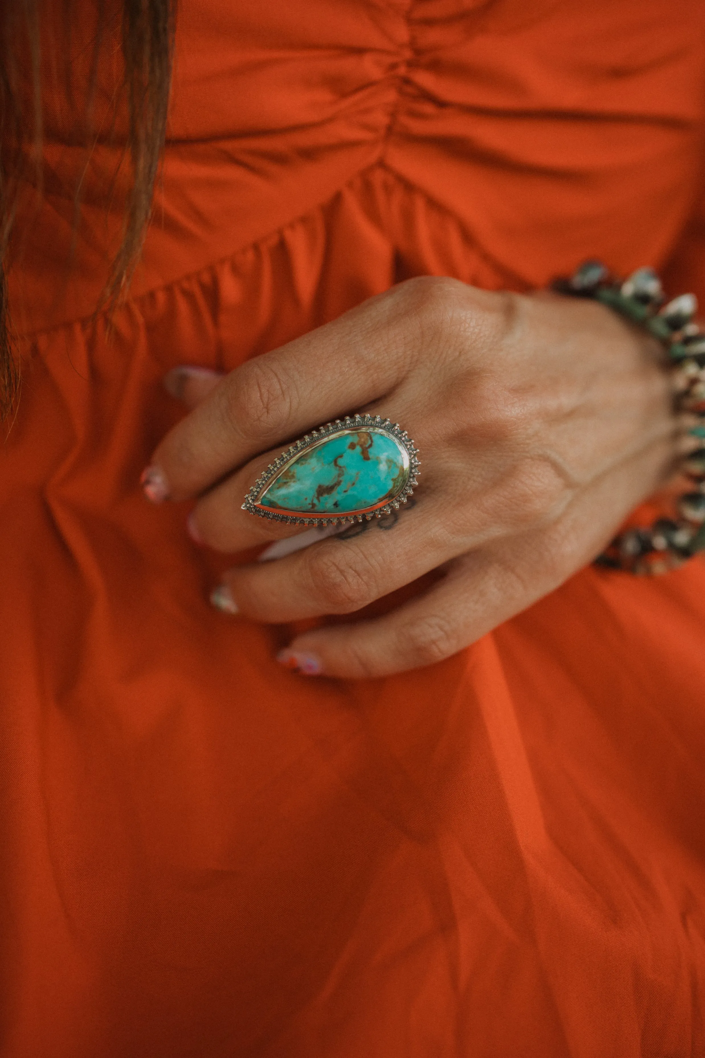 Pierre Ring | Boulder Turquoise sold by Goldie Lew