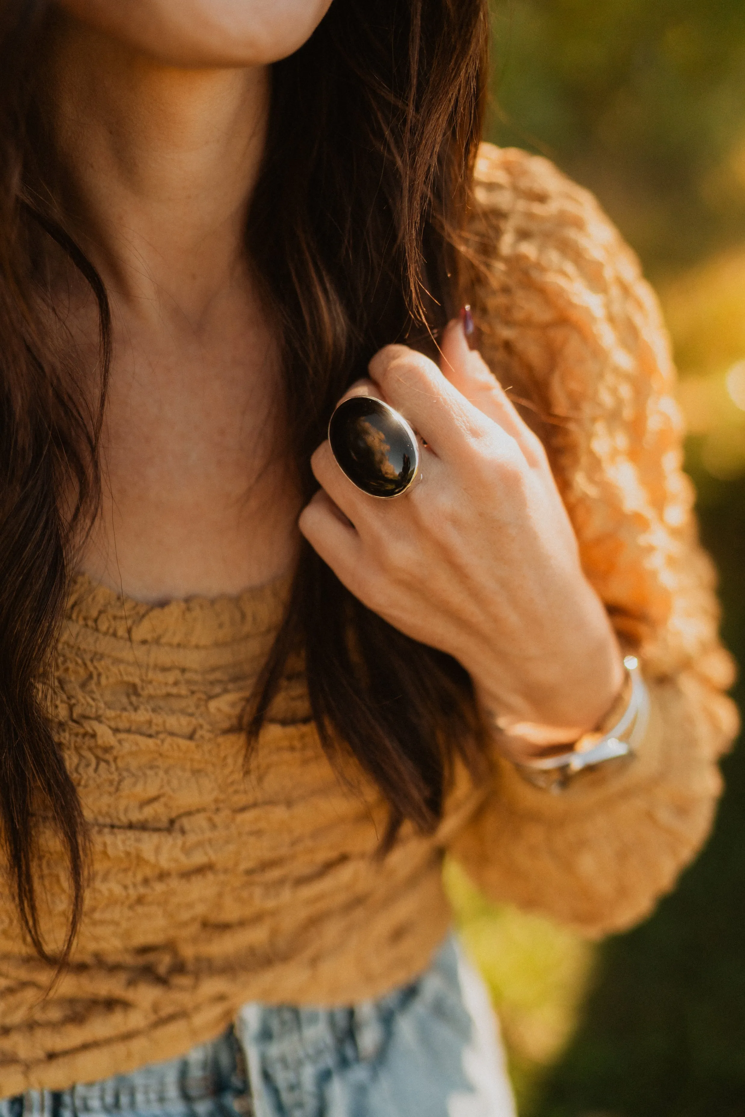 Cosma Ring | Black Onyx sold by Goldie Lew