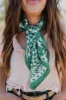 Green Checkered Illusion Wild Rag sold by Goldie Lew