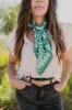 Green Checkered Illusion Wild Rag sold by Goldie Lew