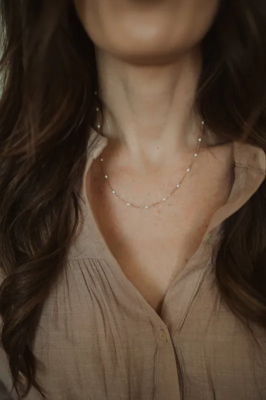 Maria Necklace | Rose Gold - FINAL SALE sold by Goldie Lew