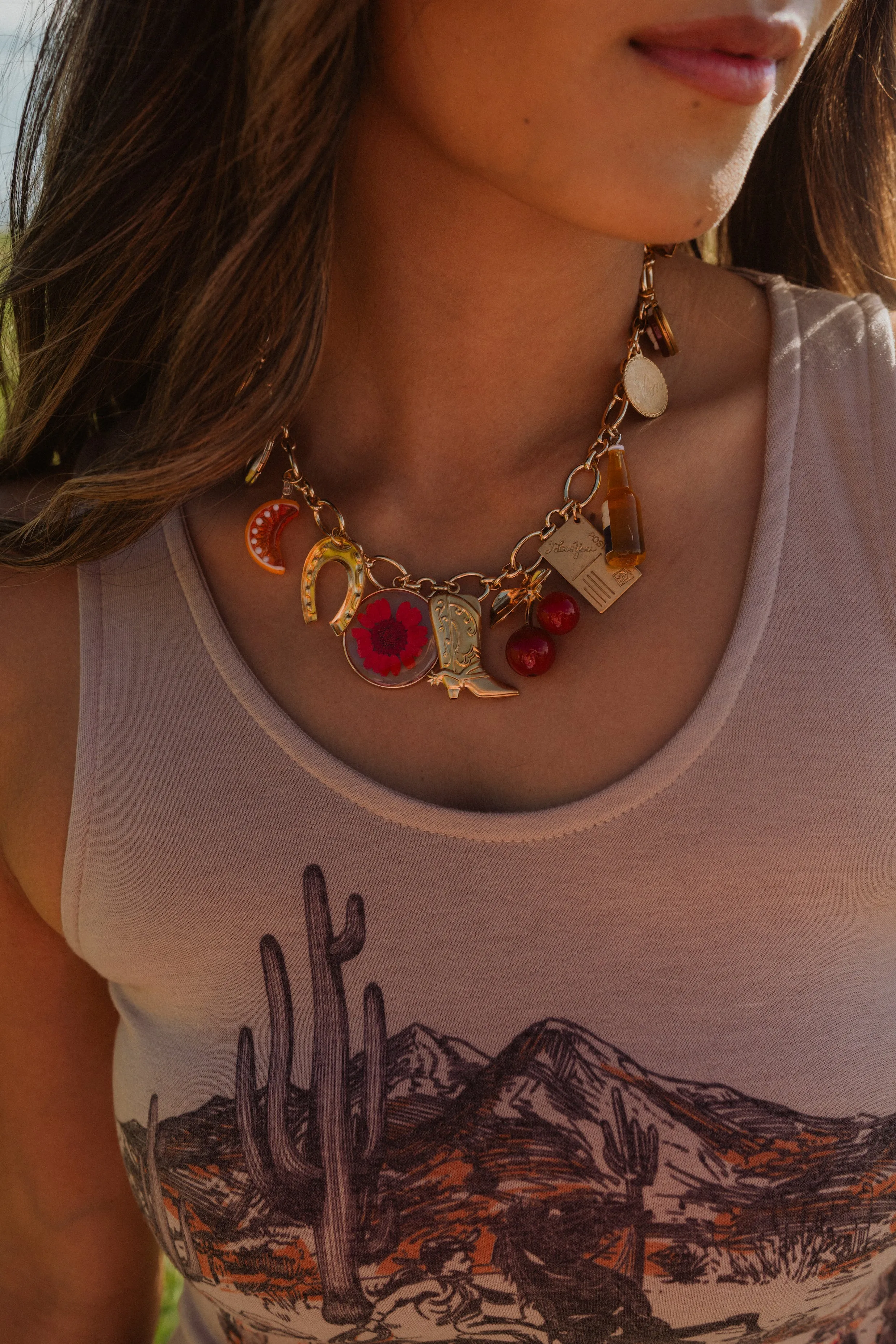 Summer Girly Charm Necklace sold by Goldie Lew