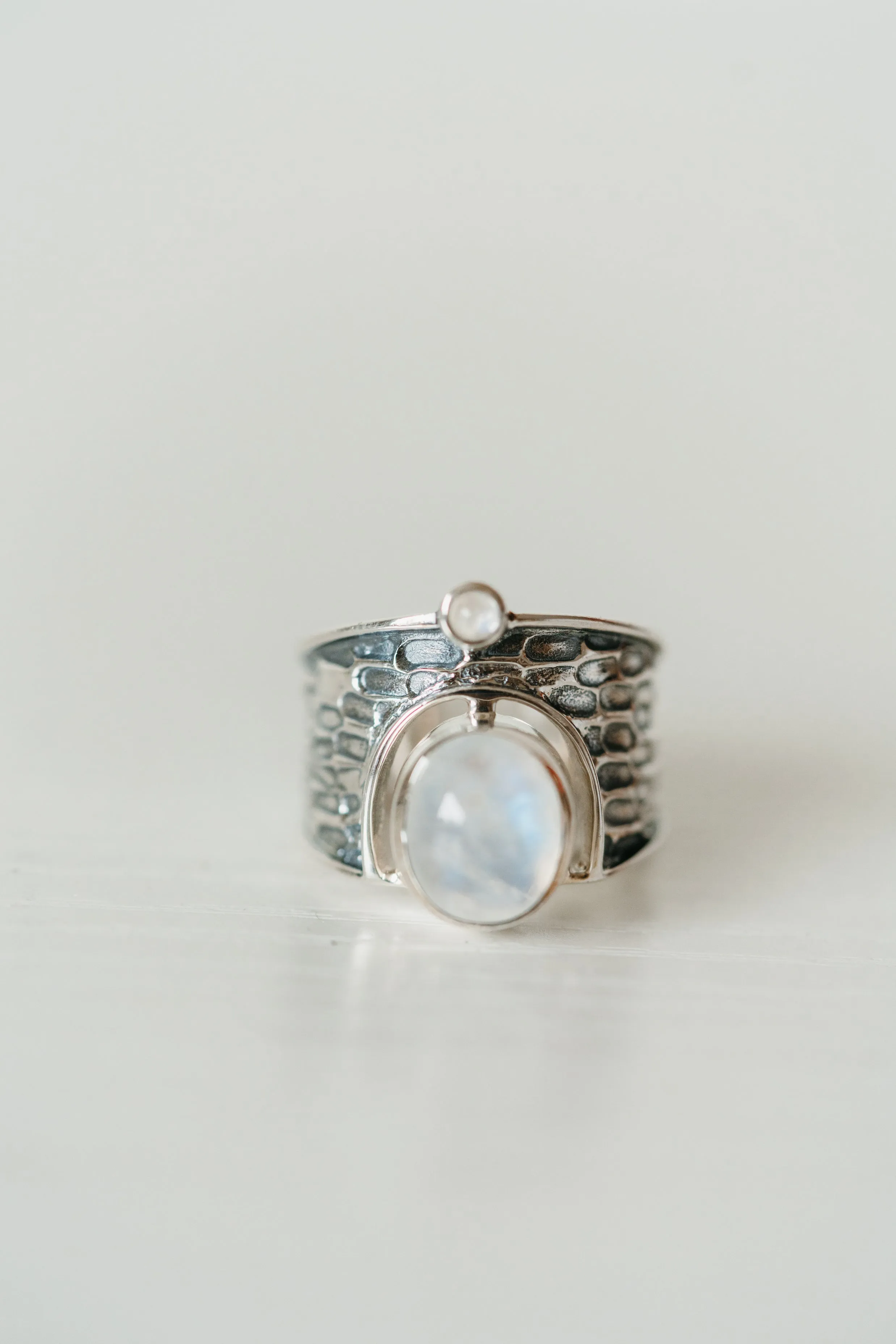 Claudette Ring | Rainbow Moonstone - FINAL SALE sold by Goldie Lew