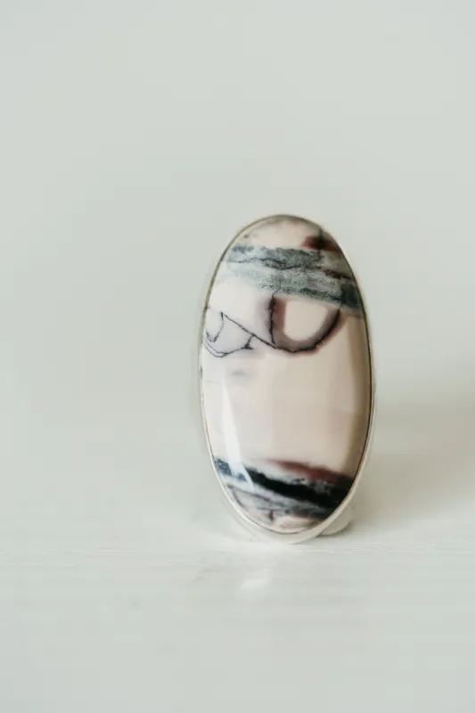 Palladia Ring | Porcelain Jasper sold by Goldie Lew