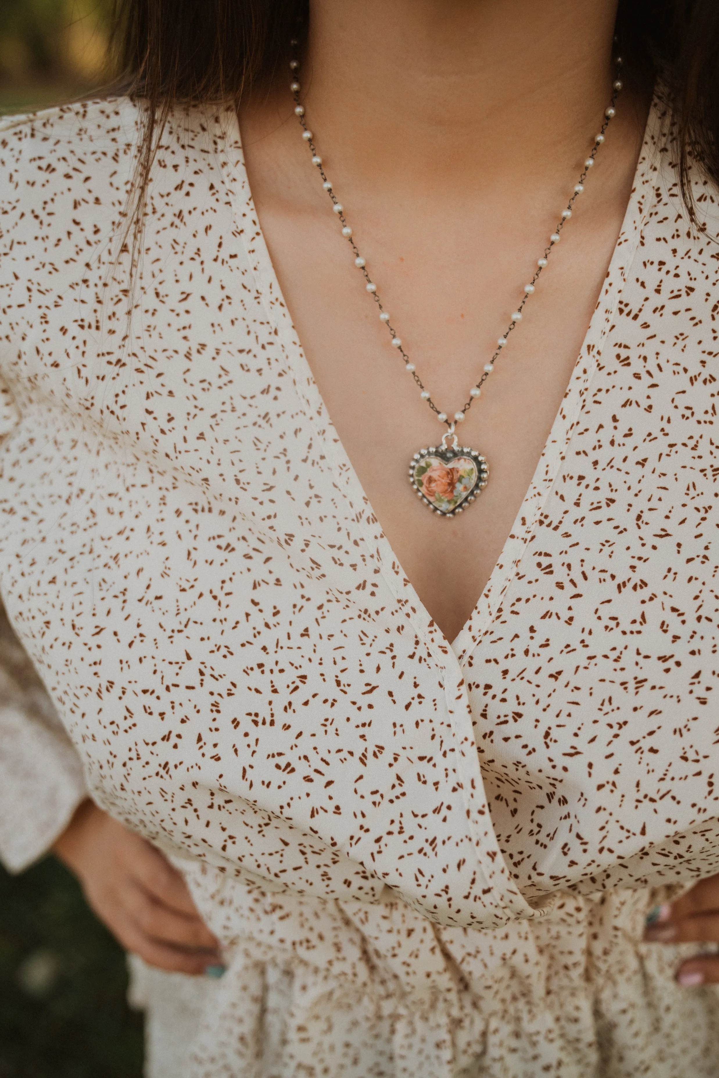 Floral Vintage Pendant Necklace sold by Goldie Lew product image thumbnail 2