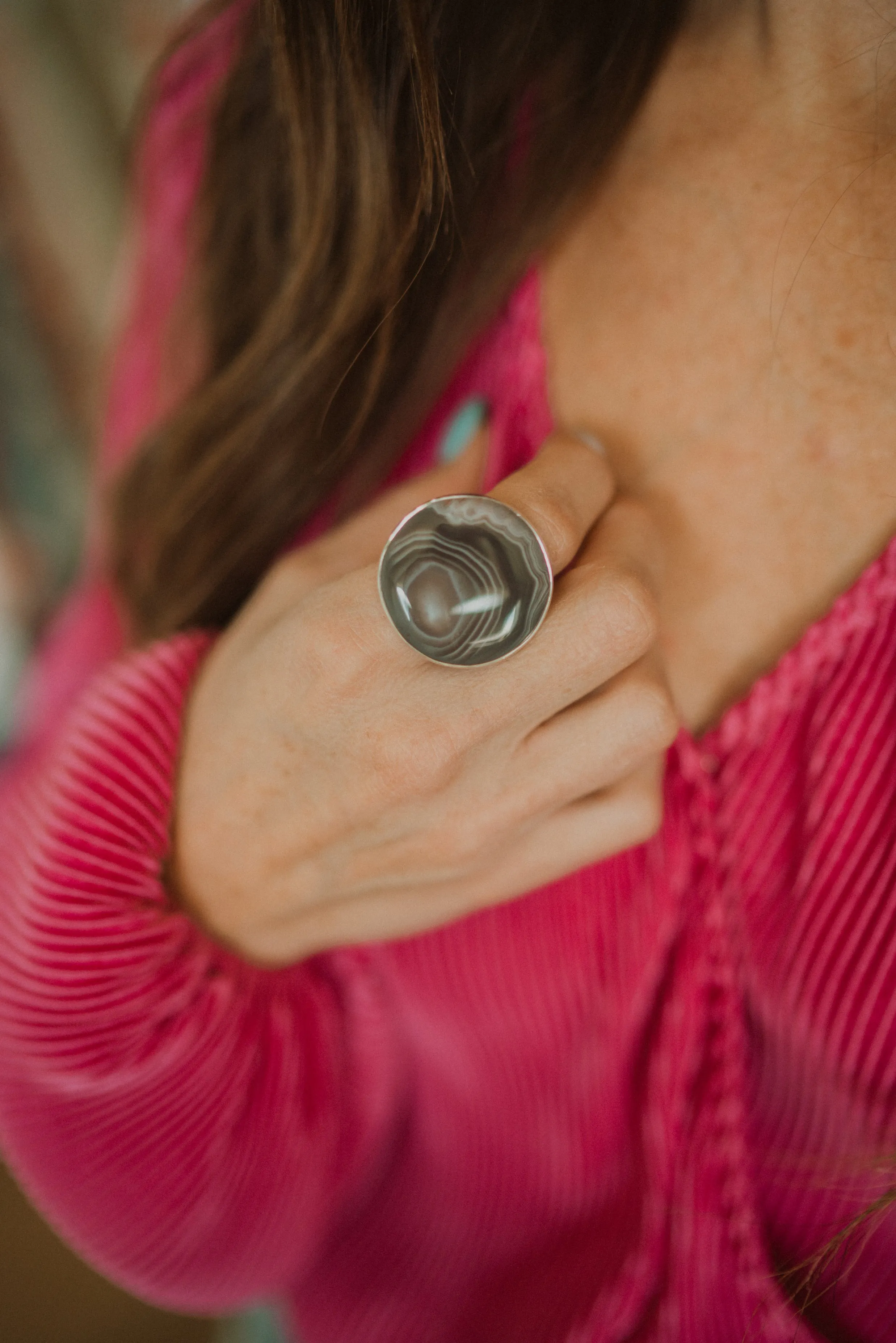 Pria Ring | Botswana Agate sold by Goldie Lew product image thumbnail 3
