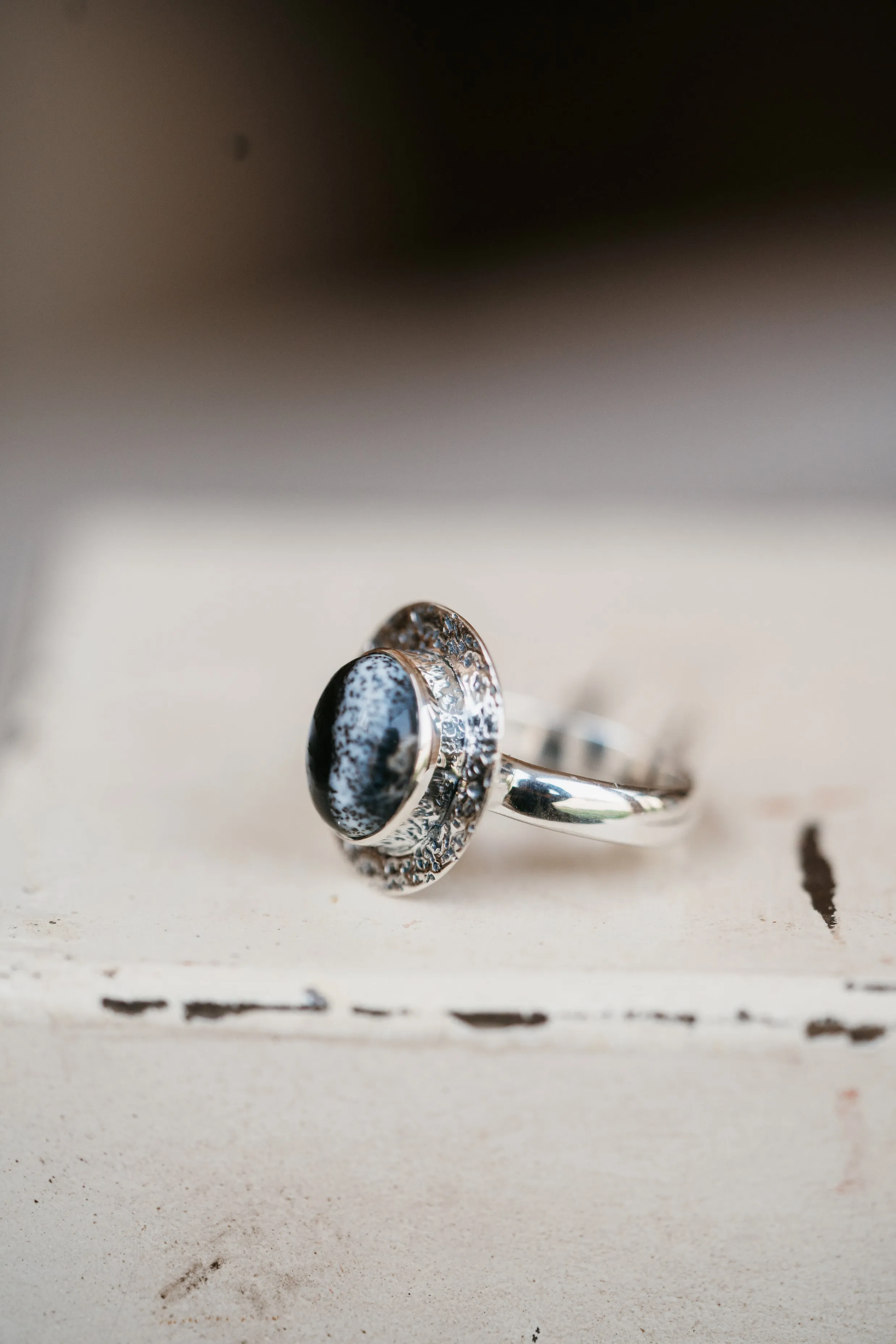 Camille Ring | Dendritic Opal sold by Goldie Lew product image thumbnail 4