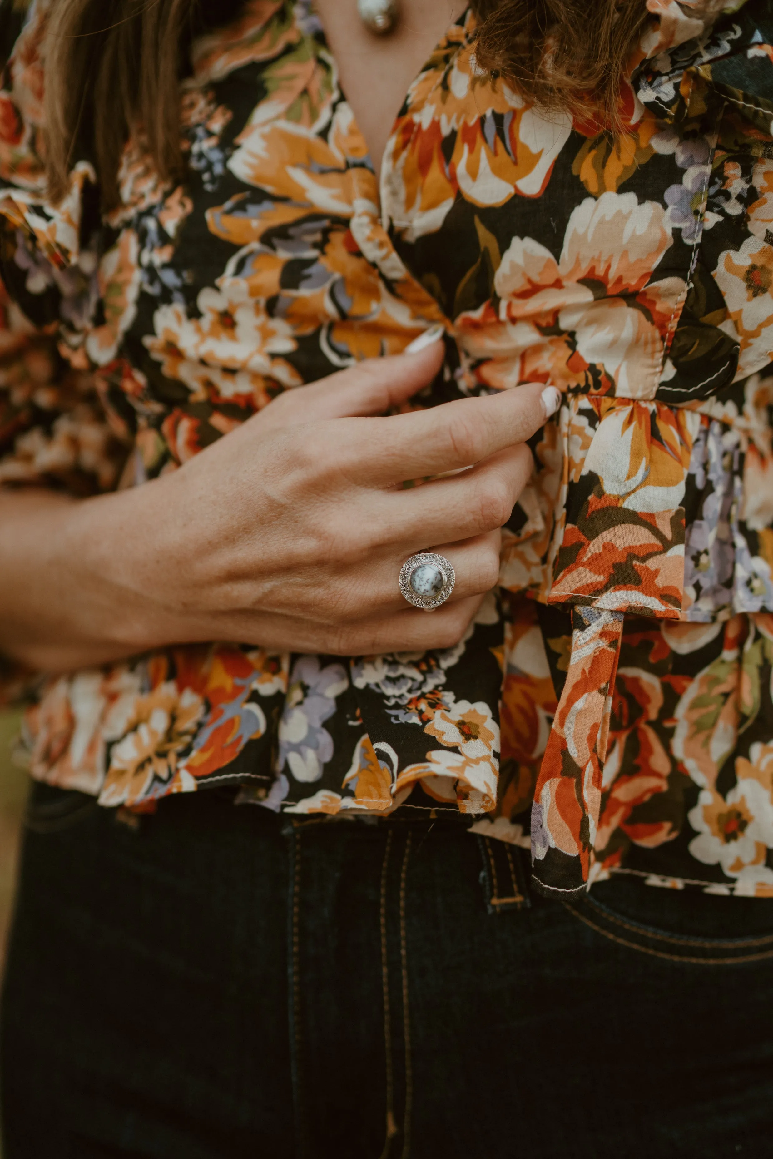 Camille Ring | Dendritic Opal sold by Goldie Lew product image thumbnail 2