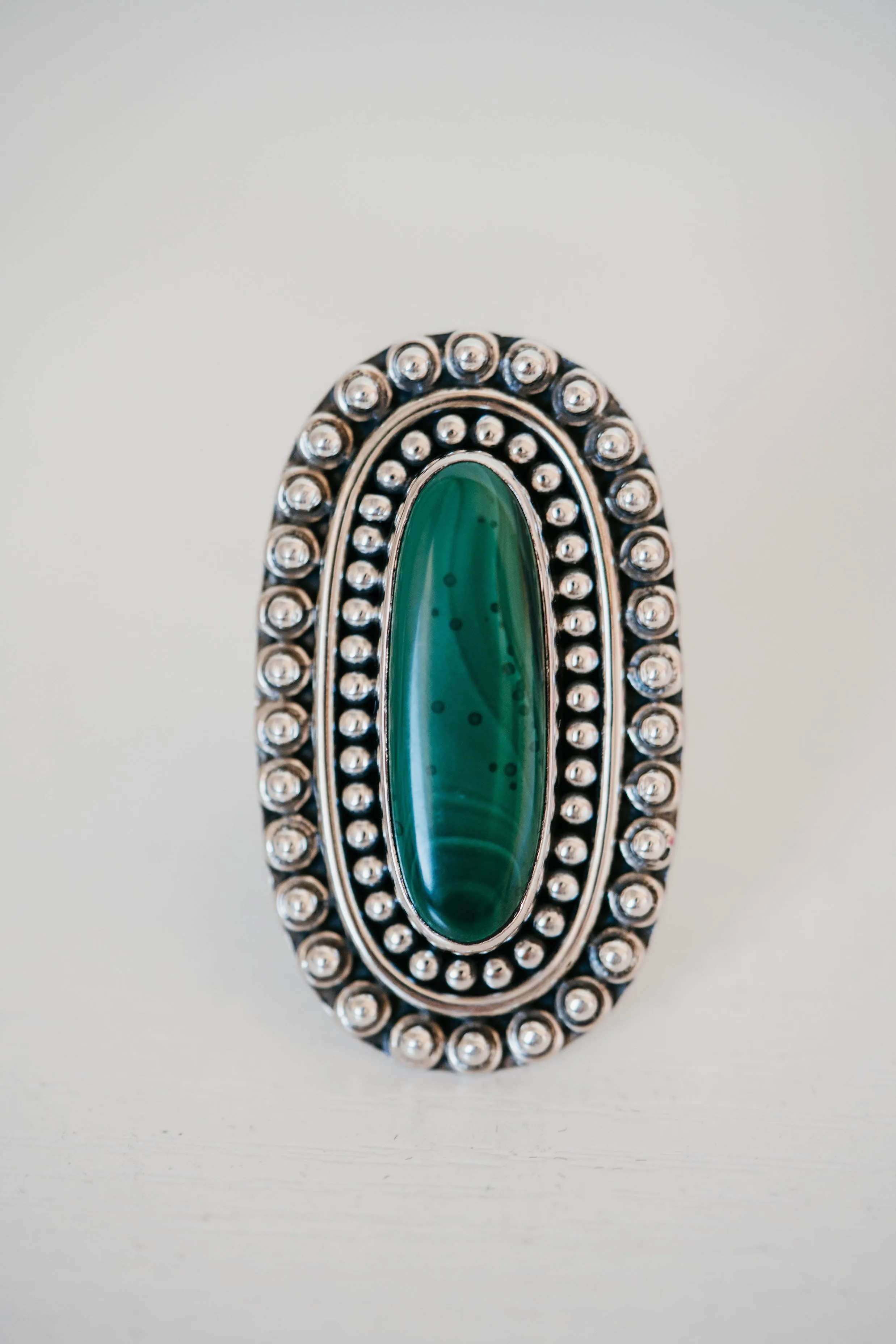 Glover Ring | Malachite sold by Goldie Lew