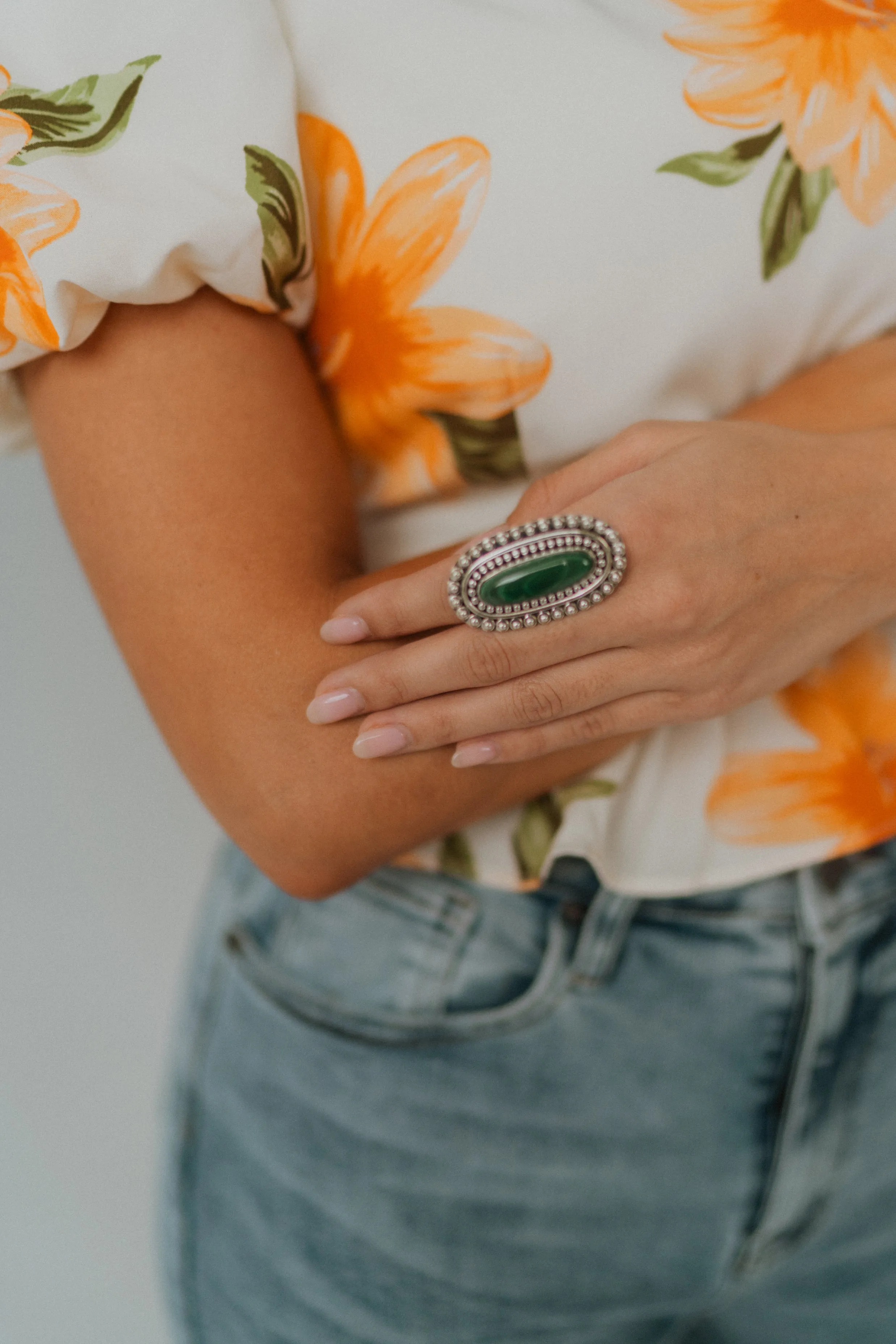 Glover Ring | Malachite sold by Goldie Lew product image thumbnail 2