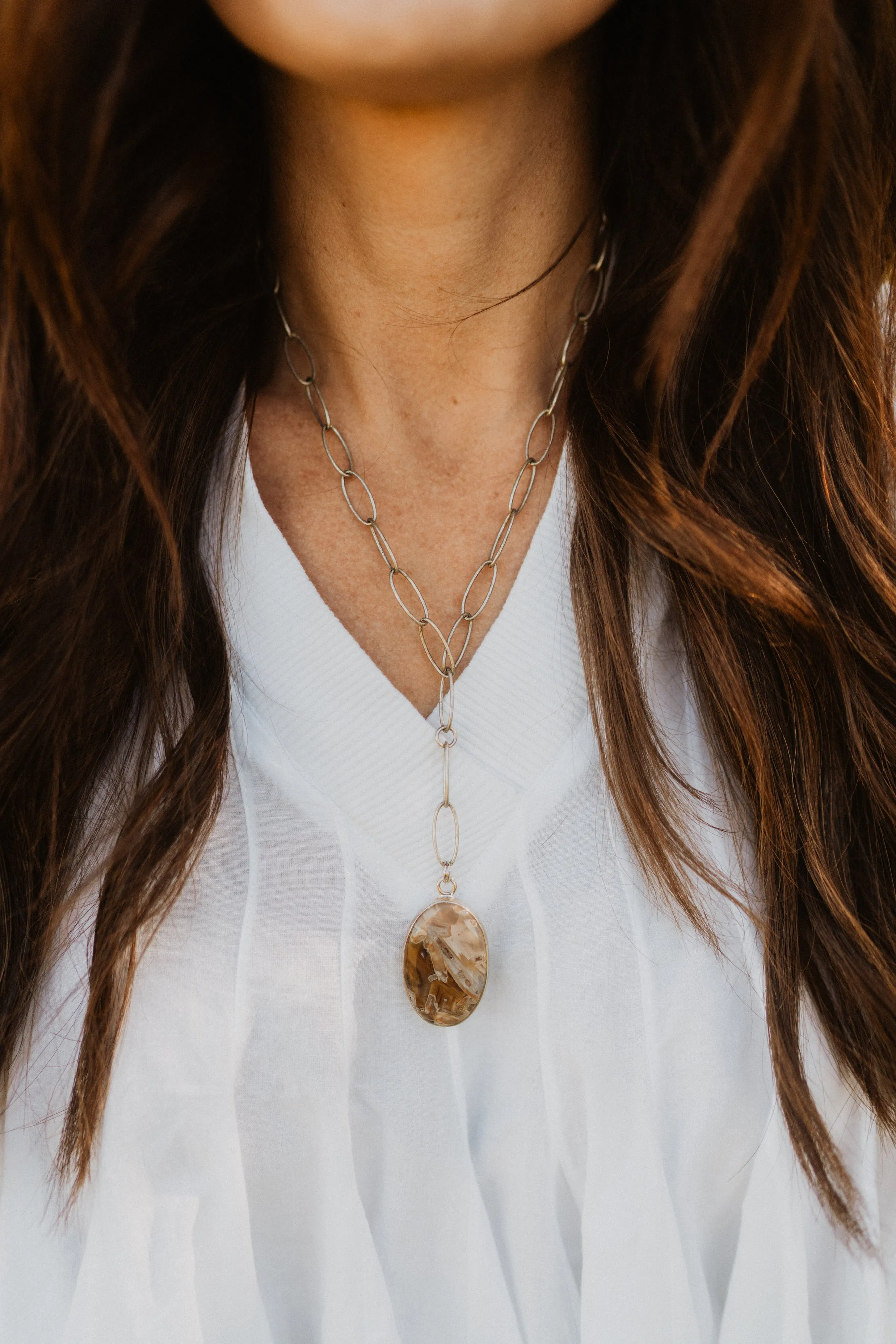 Fern Necklace | Agate - FINAL SALE sold by Goldie Lew product image thumbnail 2