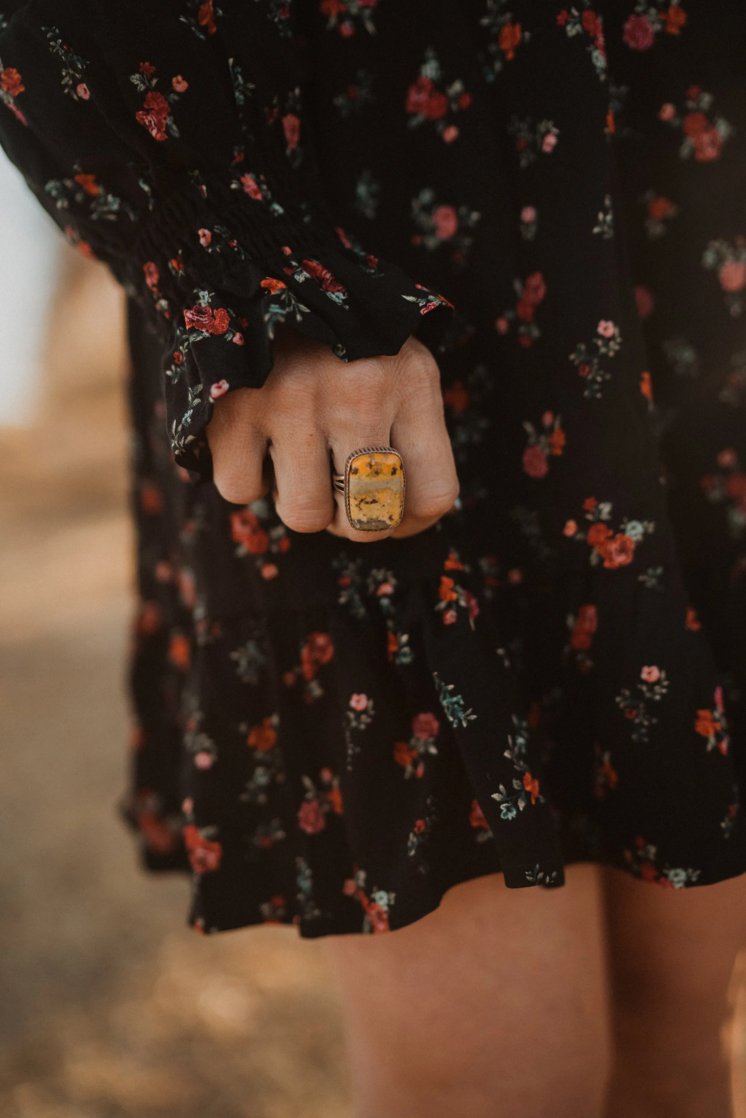 Ralphy Ring | Bumble Bee Jasper sold by Goldie Lew product image thumbnail 4