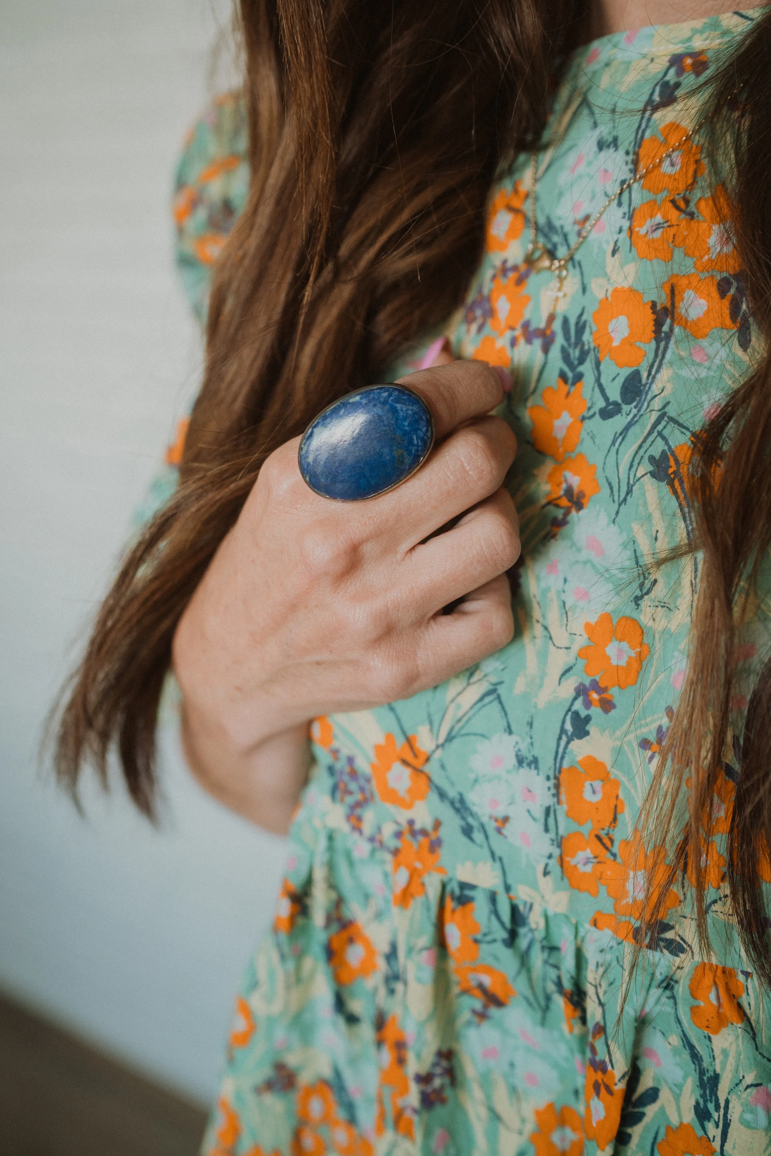 Cosma Ring | Blue Lapis sold by Goldie Lew product image thumbnail 2