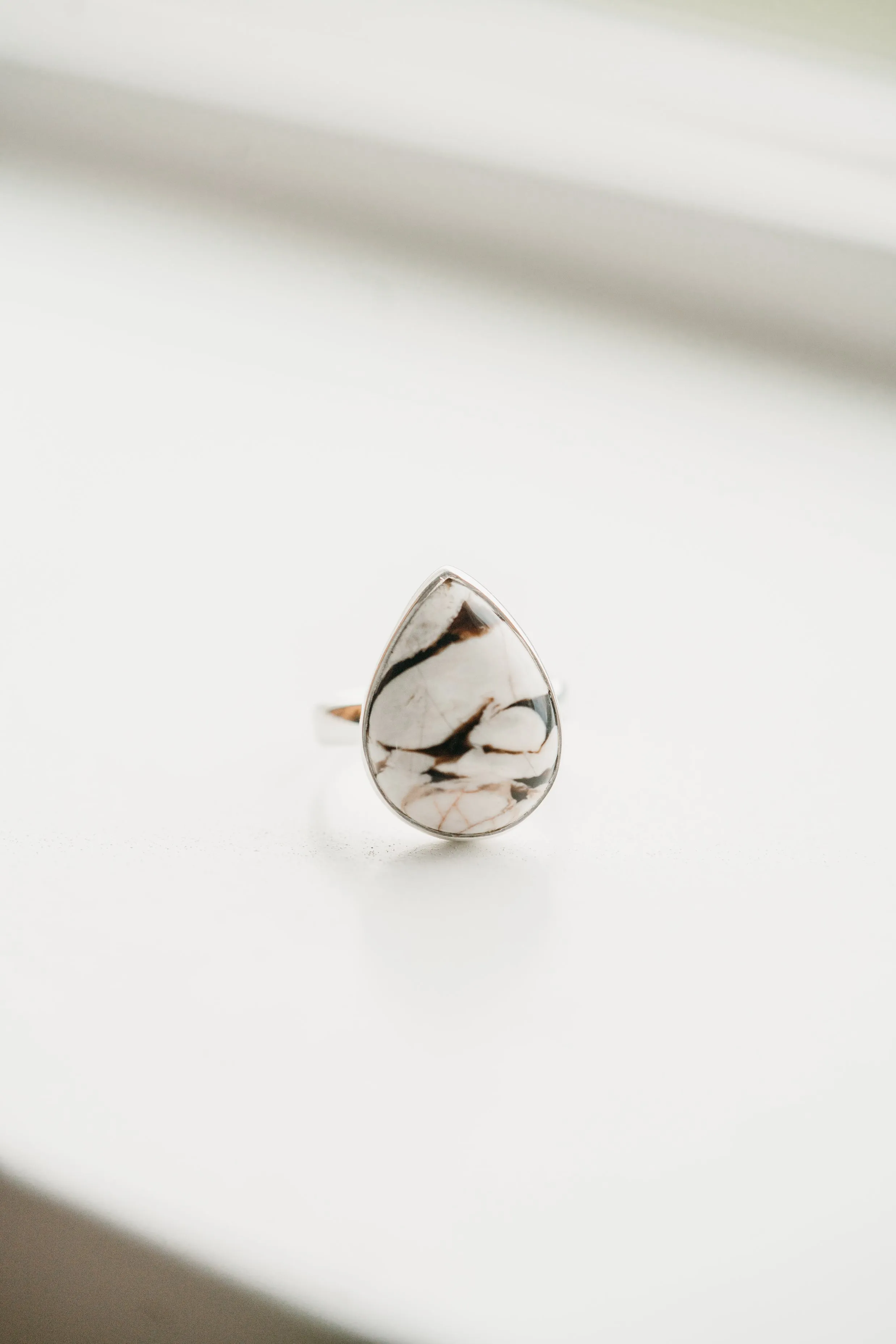 Brianna Ring | Teardrop| Peanutwood Jasper sold by Goldie Lew