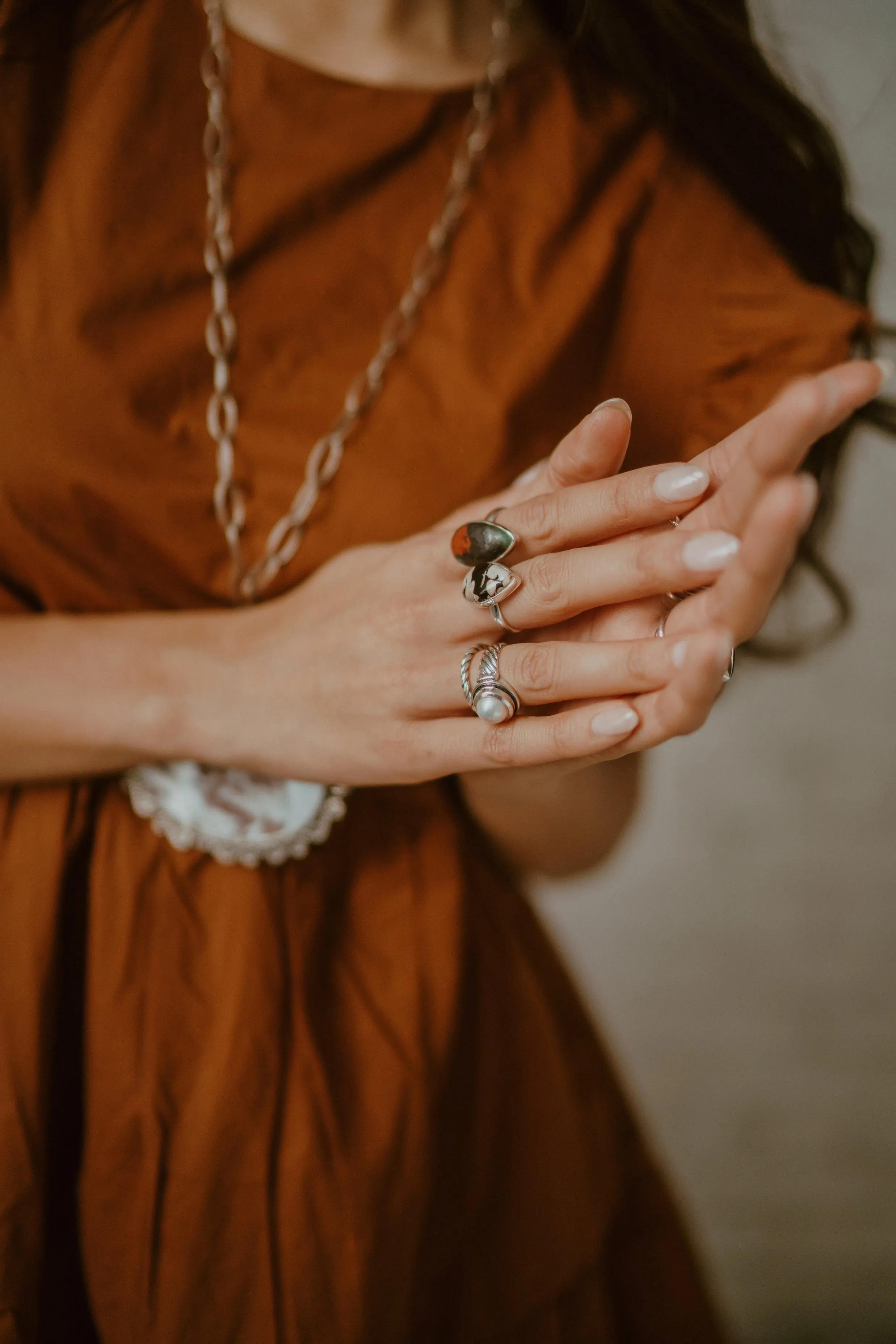 Brianna Ring | Teardrop| Peanutwood Jasper sold by Goldie Lew product image thumbnail 4
