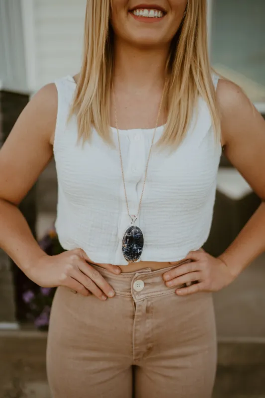 Madi Necklace | #2 | Sodalite - FINAL SALE sold by Goldie Lew