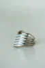 5 Bar Slanted Ring | White Opal sold by Goldie Lew