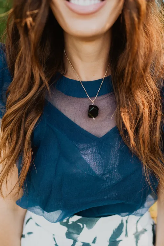 Irvine Necklace | Black Agate - FINAL SALE sold by Goldie Lew