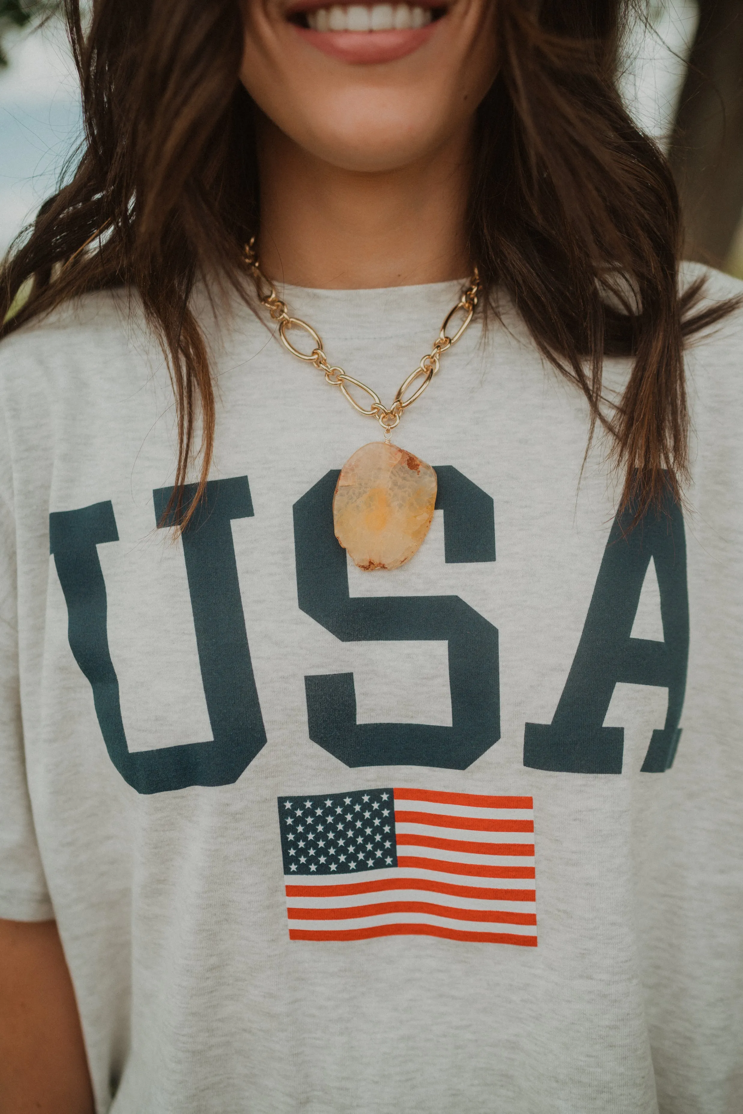 Kaley Necklace | Orange - FINAL SALE sold by Goldie Lew